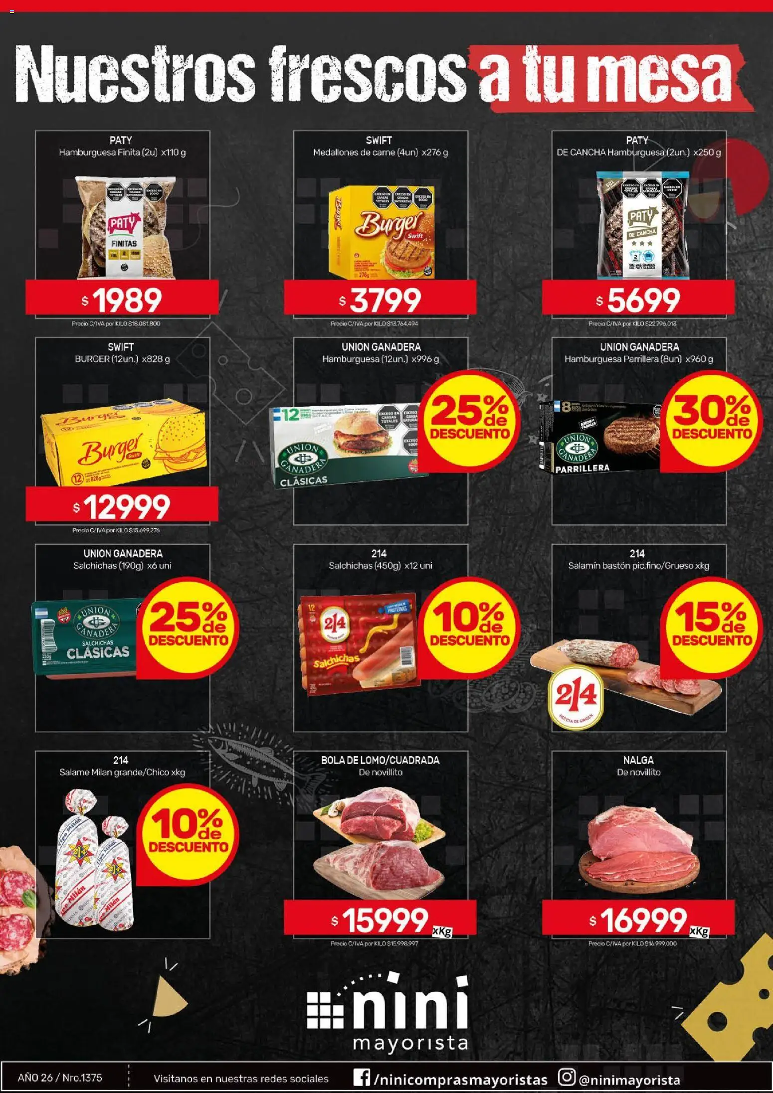 NINI Mayorista catálogo │ válido desde el 31/08/2026 | Página: 40 | Productos: Mesa, Carne, Hamburguesa, Salchichas