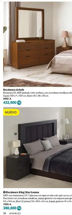Vista previa de Betterware Catálogo de Premios, nuevo folleto de la tienda, válido en México a partir del 29/06/2026 | Página: 74 | Productos: Cabecera, Buró, Espejo