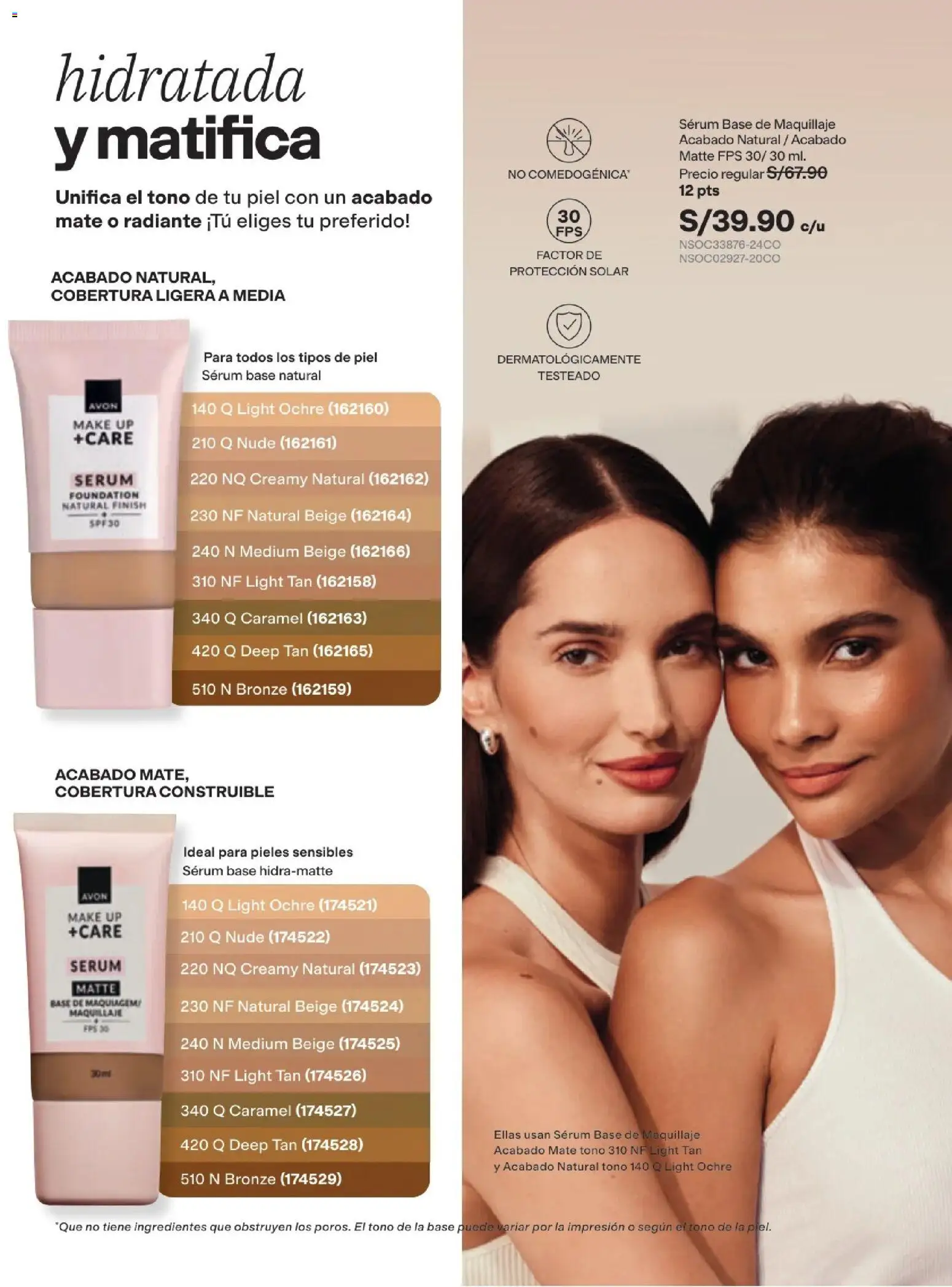 Catálogo Avon válido desde 15/09/2026 | Página: 32 | Productos: Ingredientes, Maquillaje