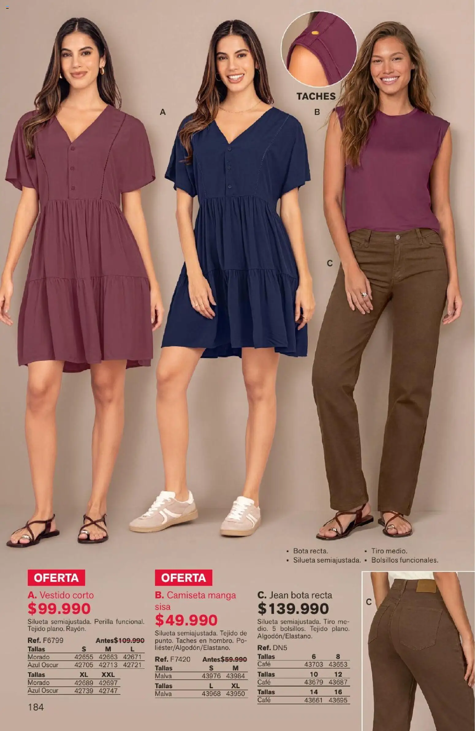 Leonisa revista - valida desde el 04/08/2026 | Página: 184 | Productos: Bolsillos, Camiseta, Vestido, Café