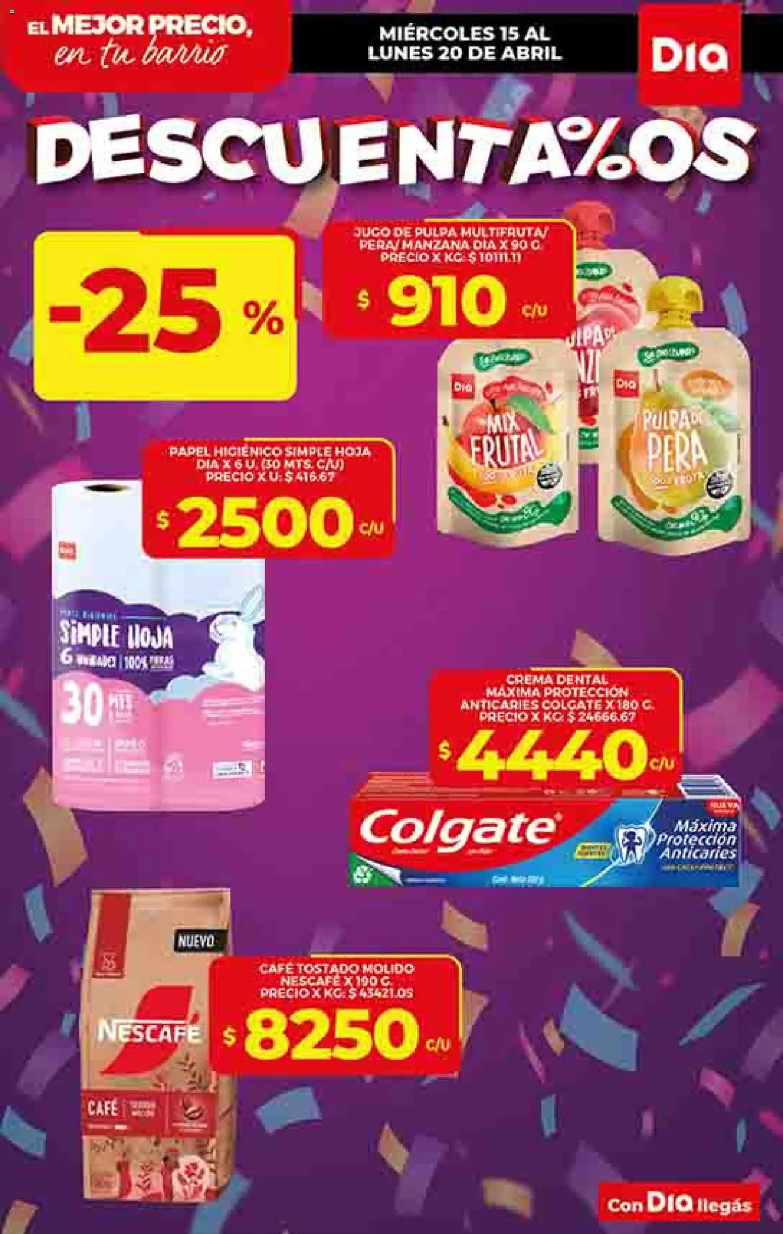 Supermercado DIA Ofertas │ válido desde el 15.04.2026 | Página: 12 | Productos: Manzana, Café, Jugo, Crema
