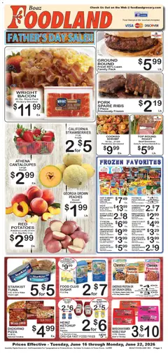 Preview of Foodland weekly ads valid from 16.06.2026