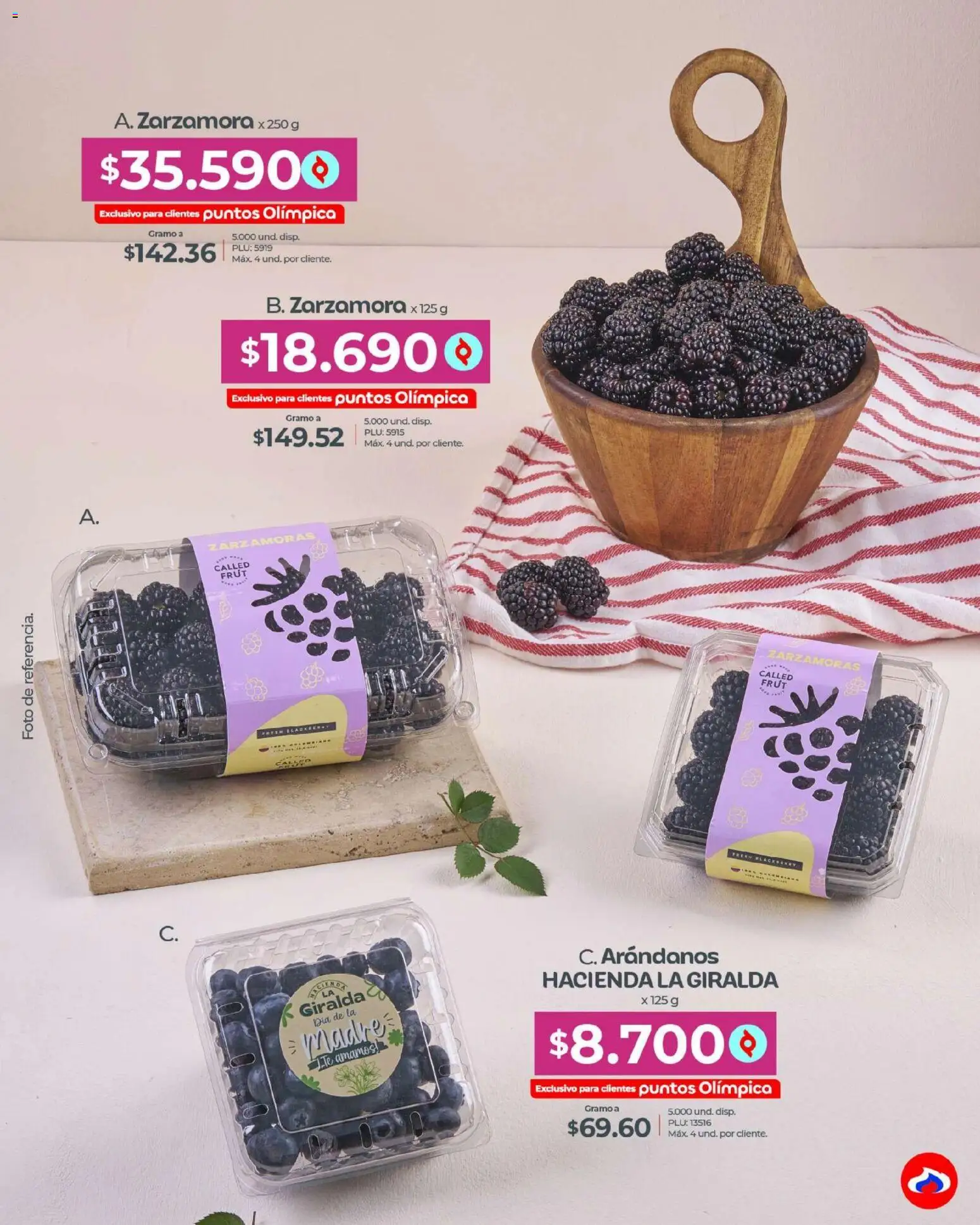 Olímpica revista - valida desde el 04.05.2026 | Página: 34 | Productos: Arándanos