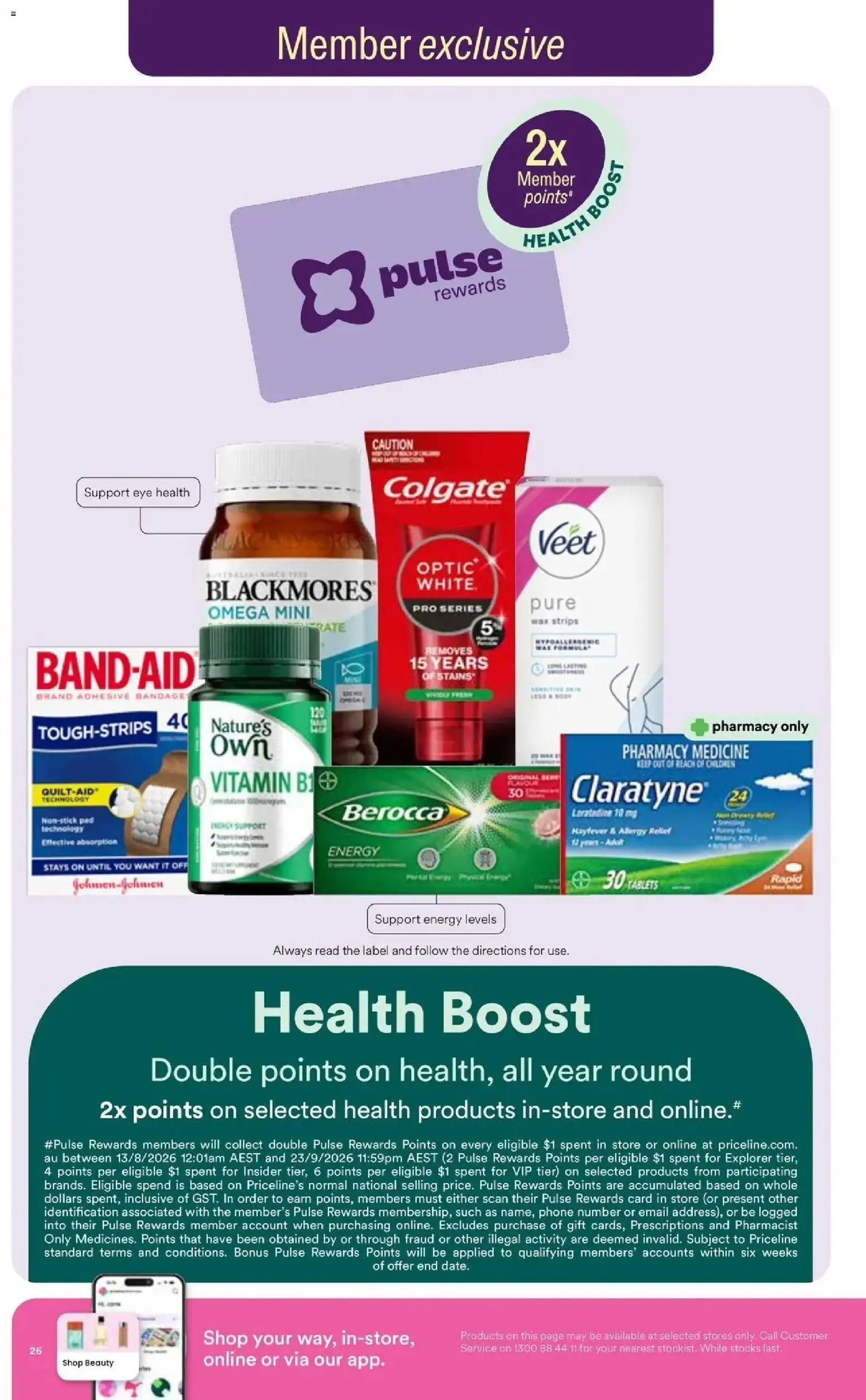 Priceline Pharmacy catalogue - valid from 13/08/2026 | Page: 26 | Products: Bandage, Omega, Vitamin, Allergy
