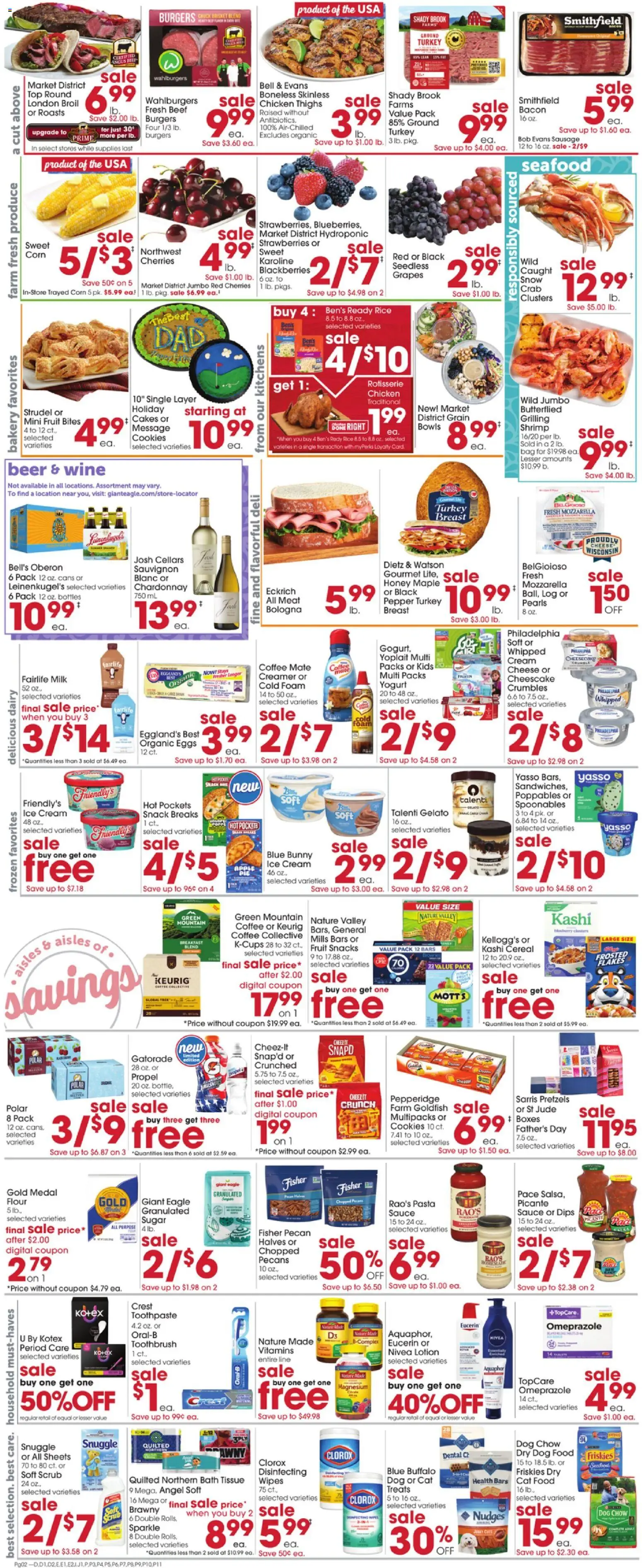 Giant Eagle Weekly Ad - valid from 18.06.2026 | Page: 3 | Products: Coffee, Toothpaste, Cookies, Ice cream