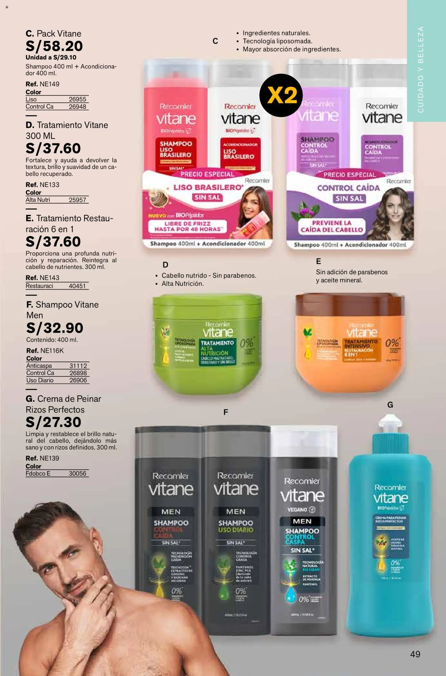 Catálogo Leonisa válido desde 06.03.2026 | Página: 49 | Productos: Shampoo, Acondicionador, Aceite, Crema