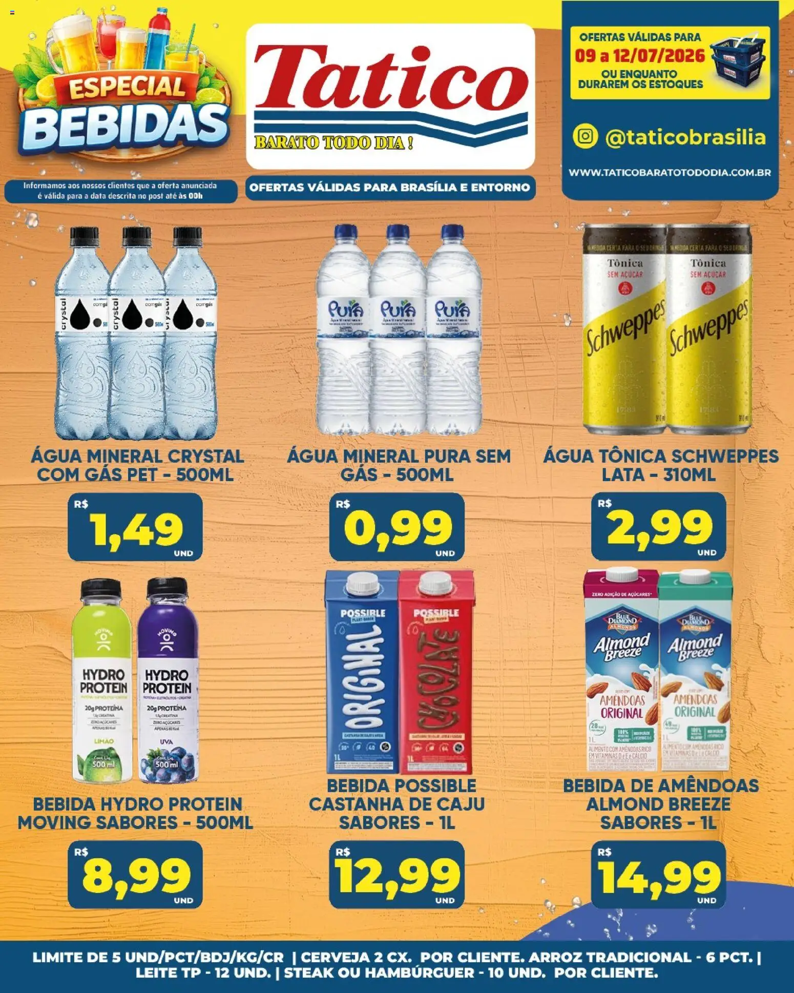 Tatico Folheto - válido de 09/07/2026 | Página: 25 | Produtos: Caju, Castanha de caju, Água tônica, Cerveja