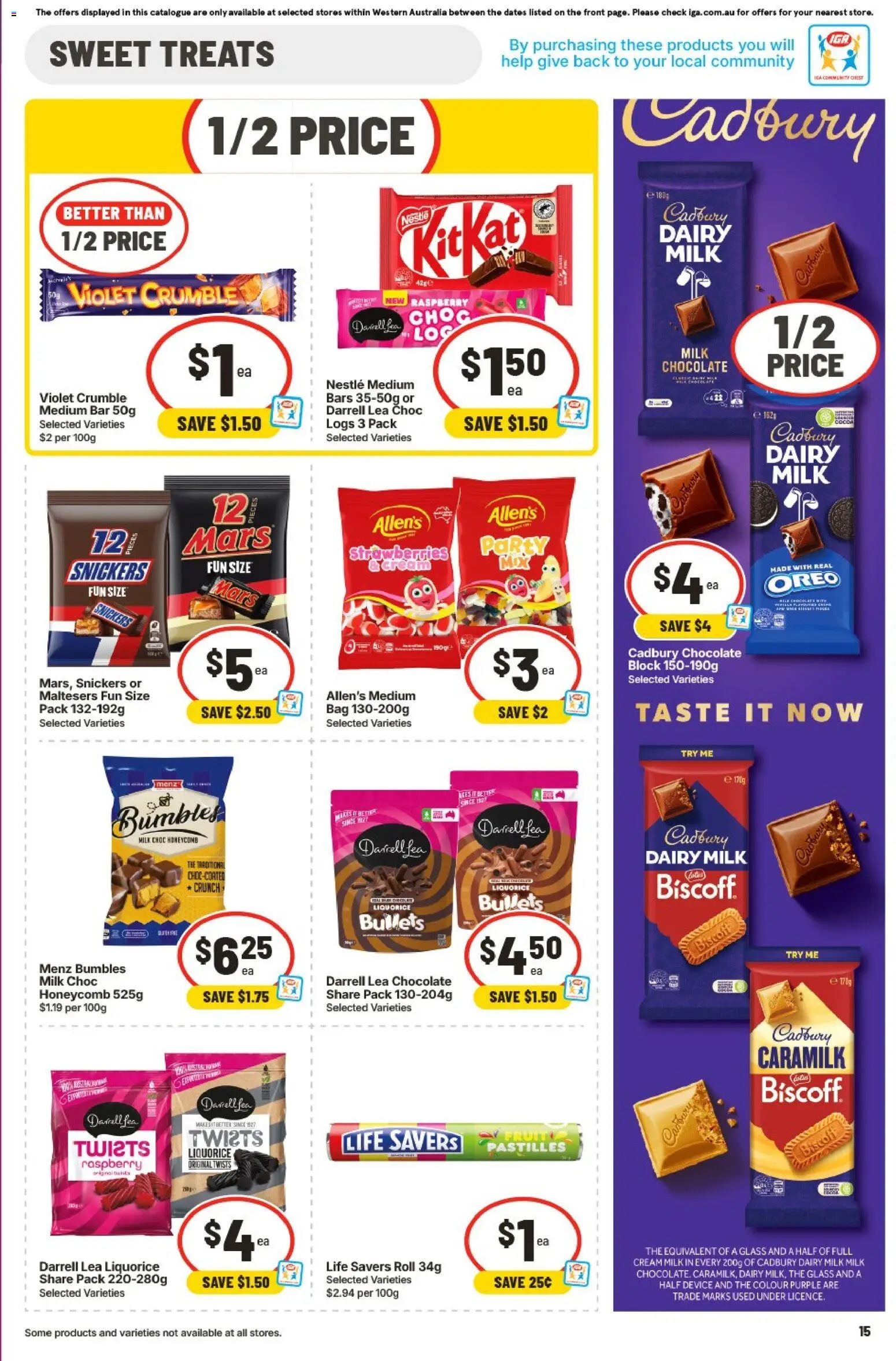 IGA catalogue - valid from 19/08/2026 | Page: 15 | Products: Dairy, Chocolate, Oreo, Raspberry