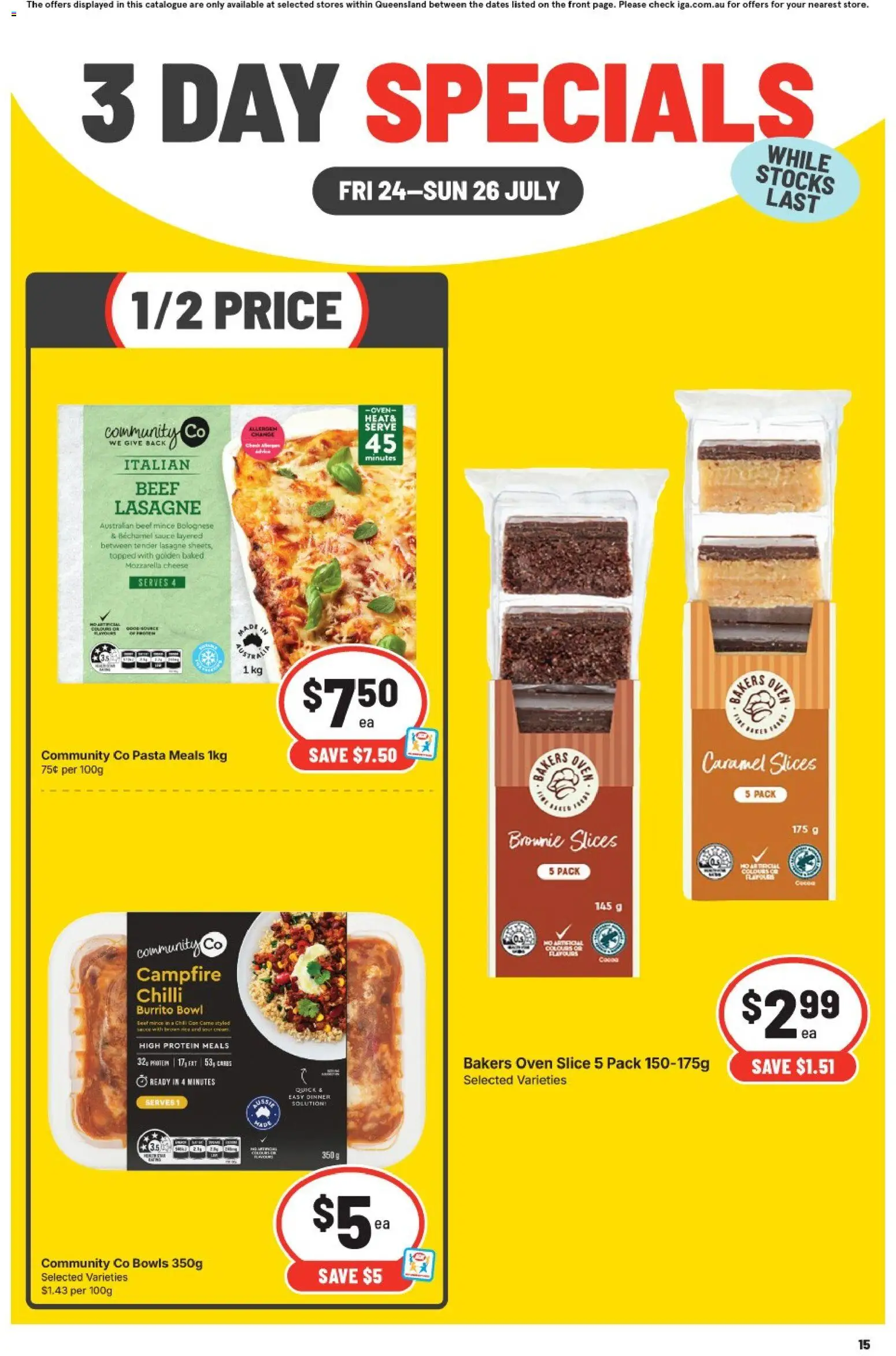IGA catalogue - valid from 24/07/2026 | Page: 2 | Products: Beef, Pasta, Sauce, Oven