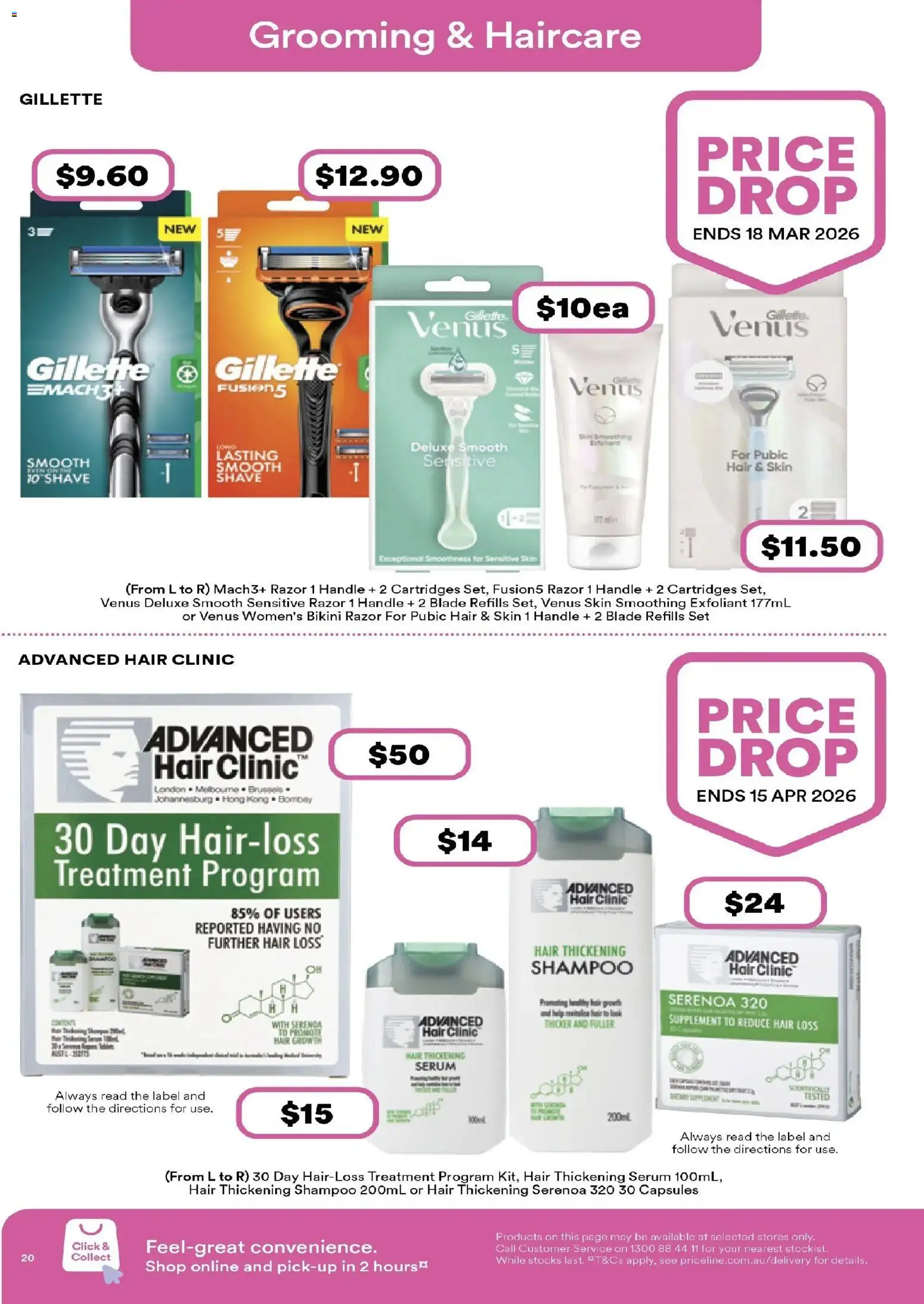 Priceline Pharmacy catalogue - valid from 19.02.2026 | Page: 20 | Products: Bikini, Shampoo, Hair loss, Treatment