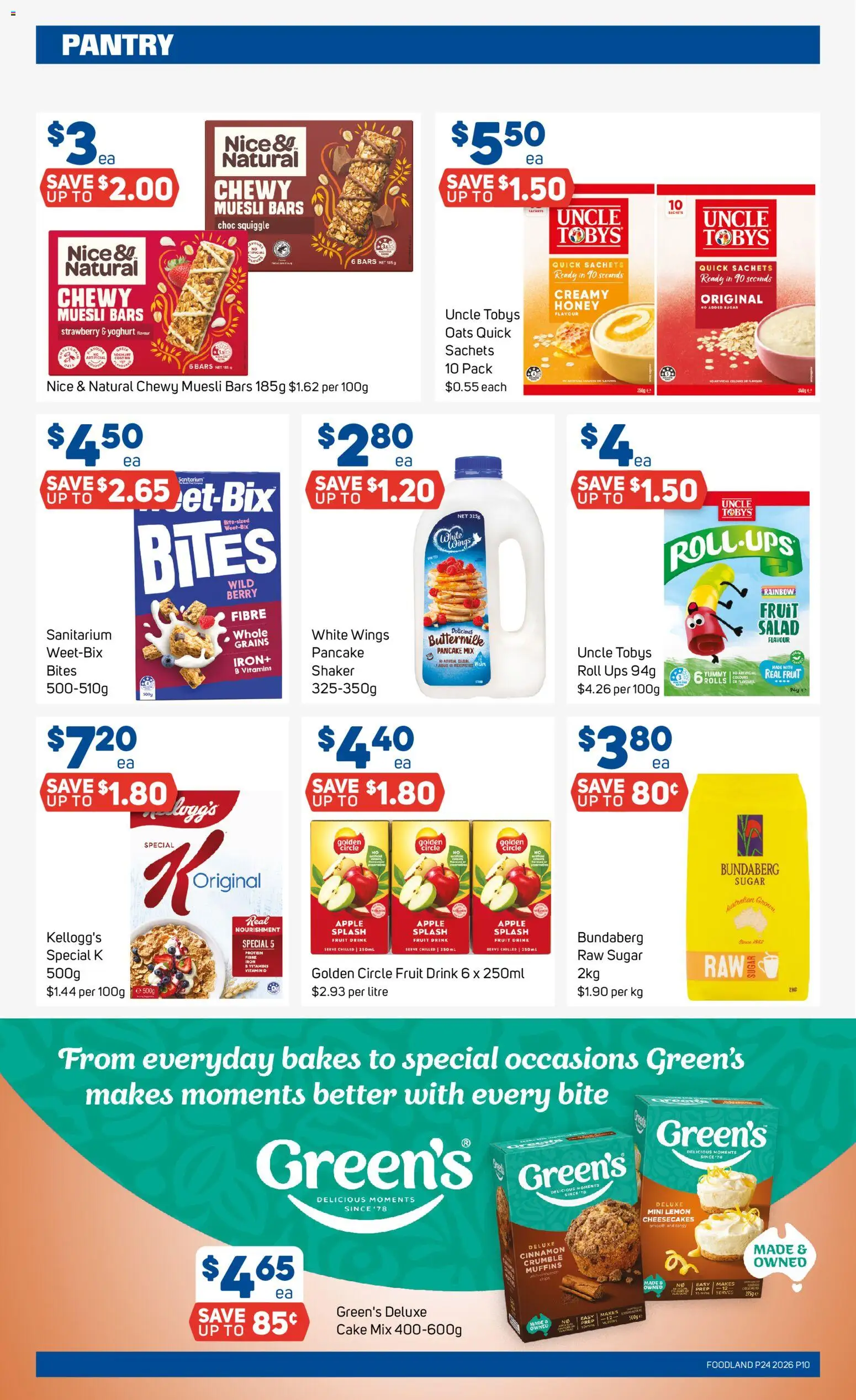 Foodland catalogue - valid from 10.06.2026 | Page: 10 | Products: Honey, Salad, Sugar, Iron