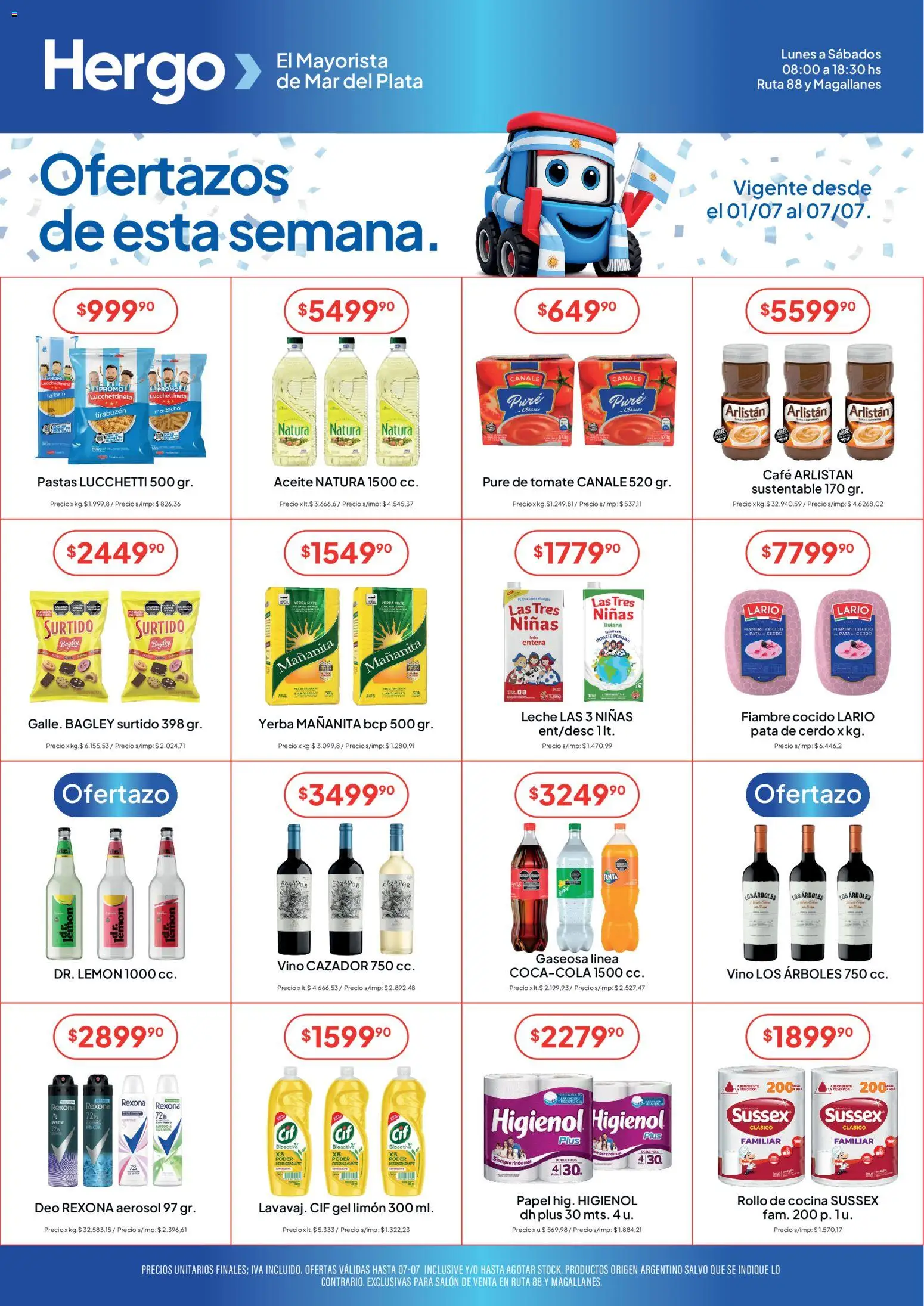 Hergo catálogo │ válido desde el 01/07/2026 | Página: 1 | Productos: Aceite, Tomate, Leche, Vino