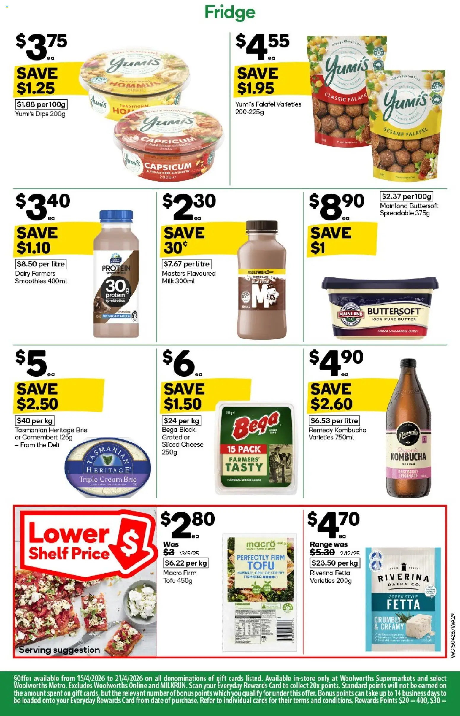 Woolworths catalogue - valid from 15.04.2026 | Page: 29 | Products: Cheese, Chocolate, Cream, Raspberry