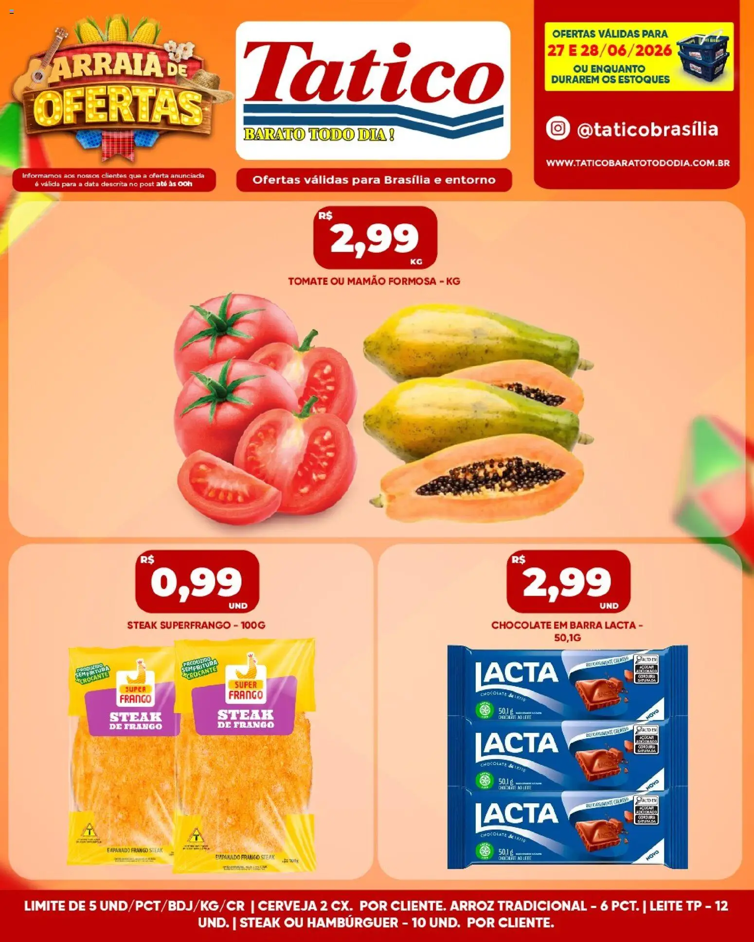 Tatico Folheto - válido de 29/06/2026 | Página: 30 | Produtos: Leite, Cerveja, Açúcar, Frango