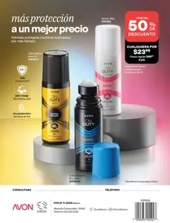 Vista previa de AVON campaña 11 2026, nuevo folleto de la tienda, válido en México a partir del 10/07/2026 | Página: 164 | Productos: Desodorante, Antitranspirante, Teléfono
