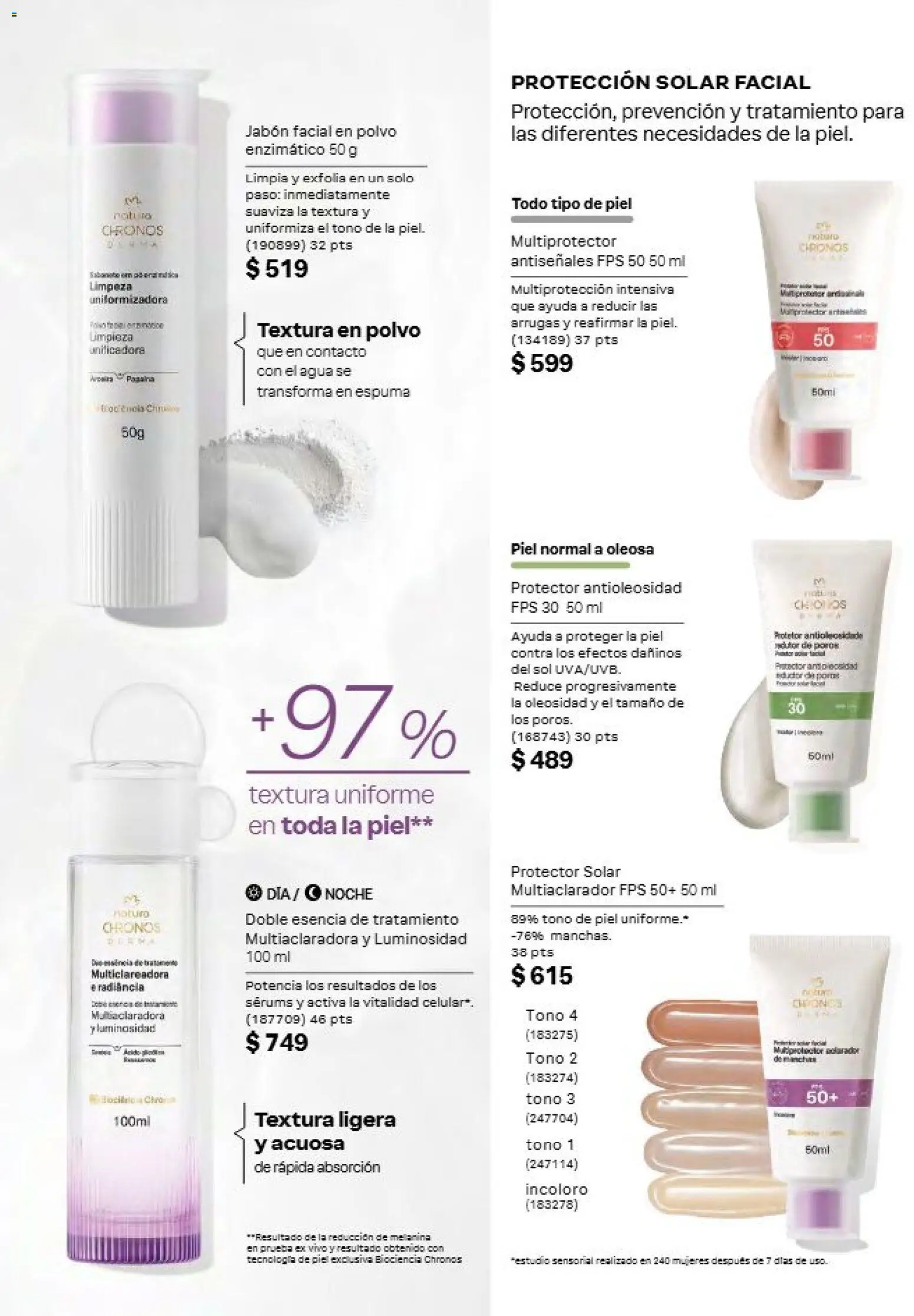 Nuevas ofertas de Natura válidas en toda la República Mexicana desde el 31/07/2026. ¡Encuentra las mejores ofertas en Natura campaña 12 2026! | Página: 86 | Productos: Agua, Espuma, Protector solar, Jabón