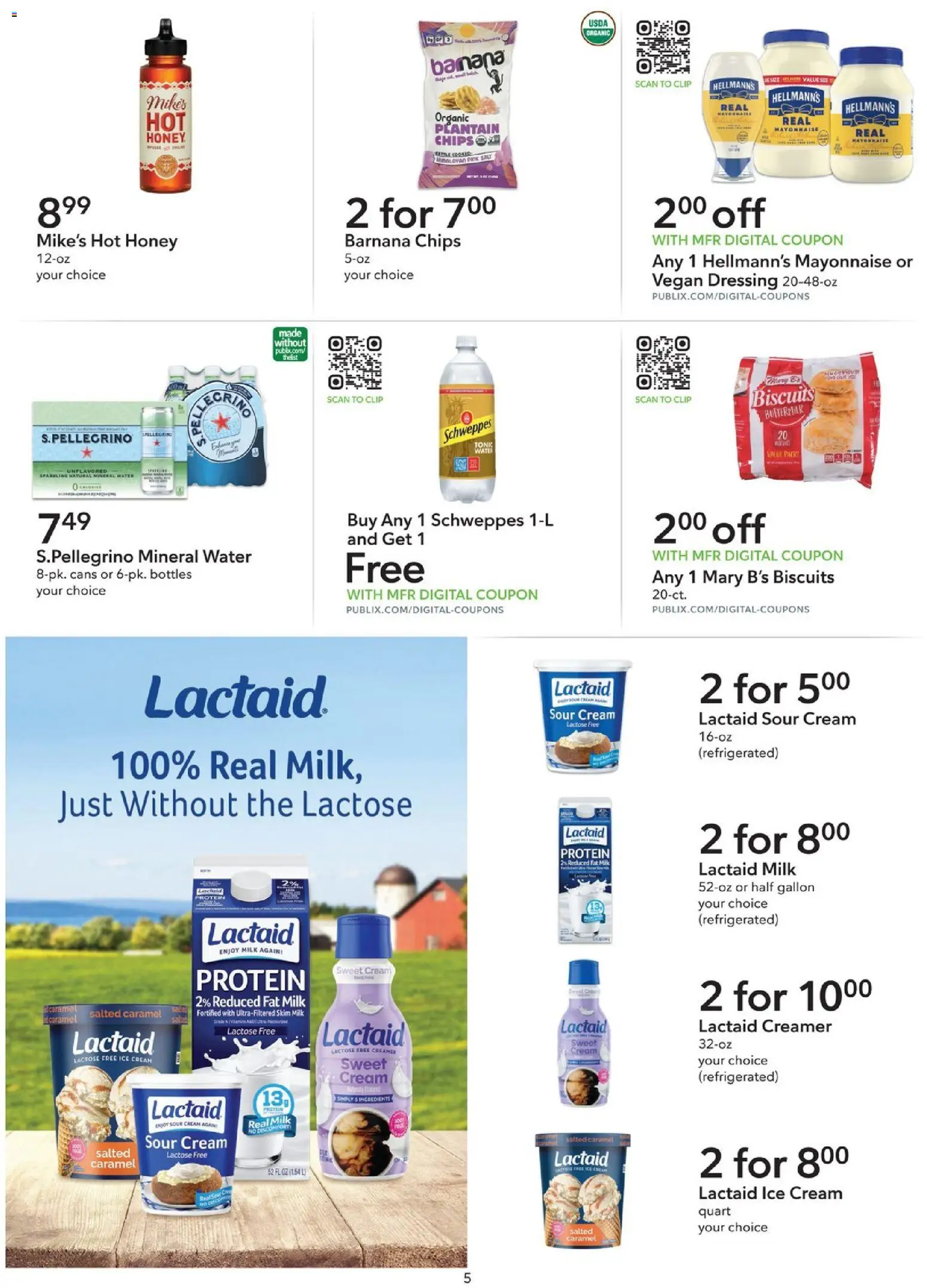 Publix Extra Savings - valid from 16.05.2026 | Page: 5 | Products: Clip, Sour cream, Chips, Ice cream