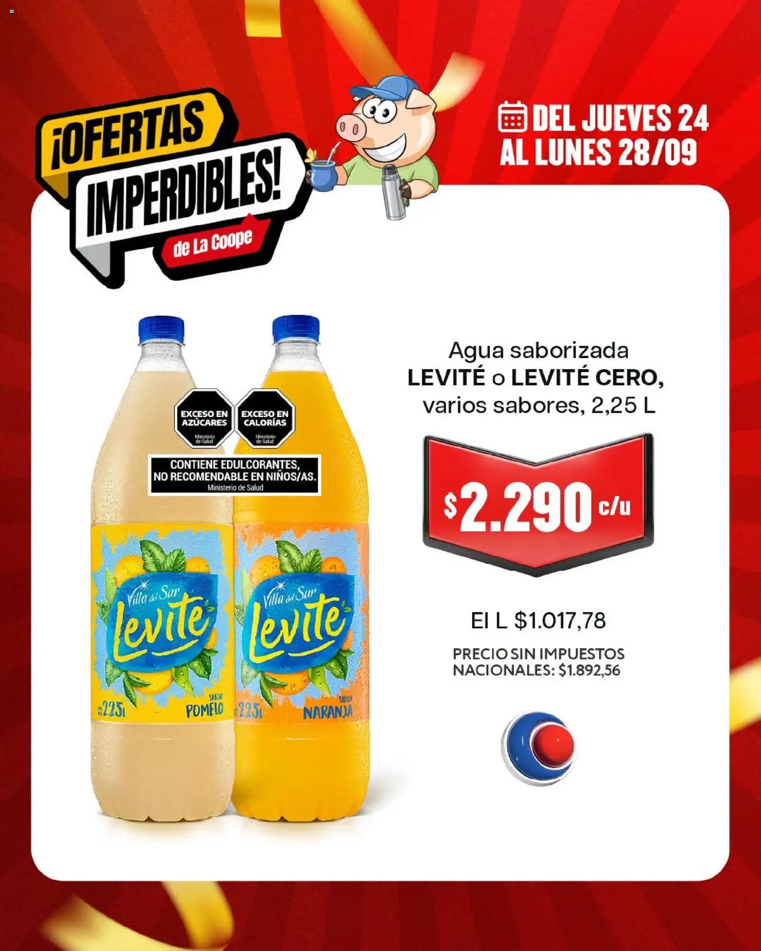 Cooperativa Obrera catálogo │ válido desde el 24/09/2026 | Página: 5 | Productos: Agua, Pomelo, Agua saborizada