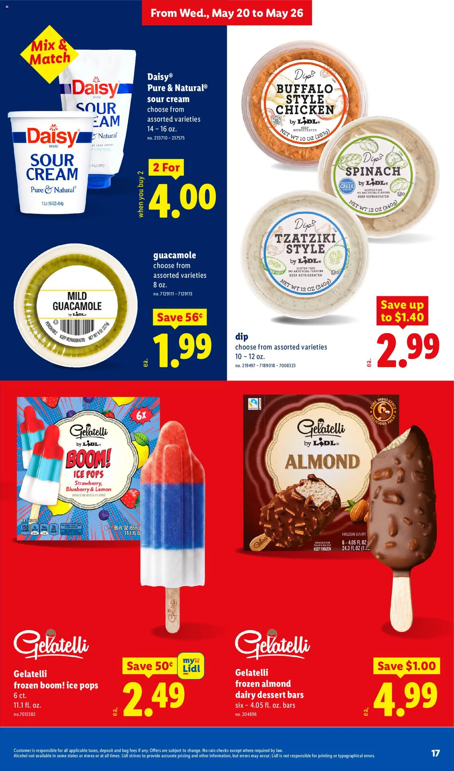 Lidl Weekly Ad - valid from 20.05.2026 | Page: 17 | Products: Corn, Sour cream, Cream, Bag