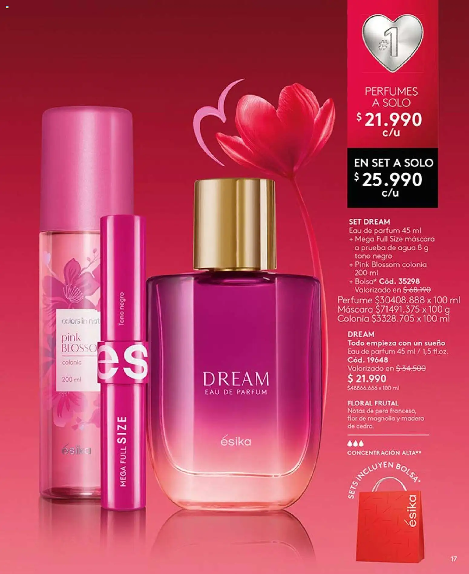 Catálogo Ésika Campaña 6 │ válido desde el 01.04.2026 | Página: 17 | Productos: Agua, Perfume, Máscara, Pera