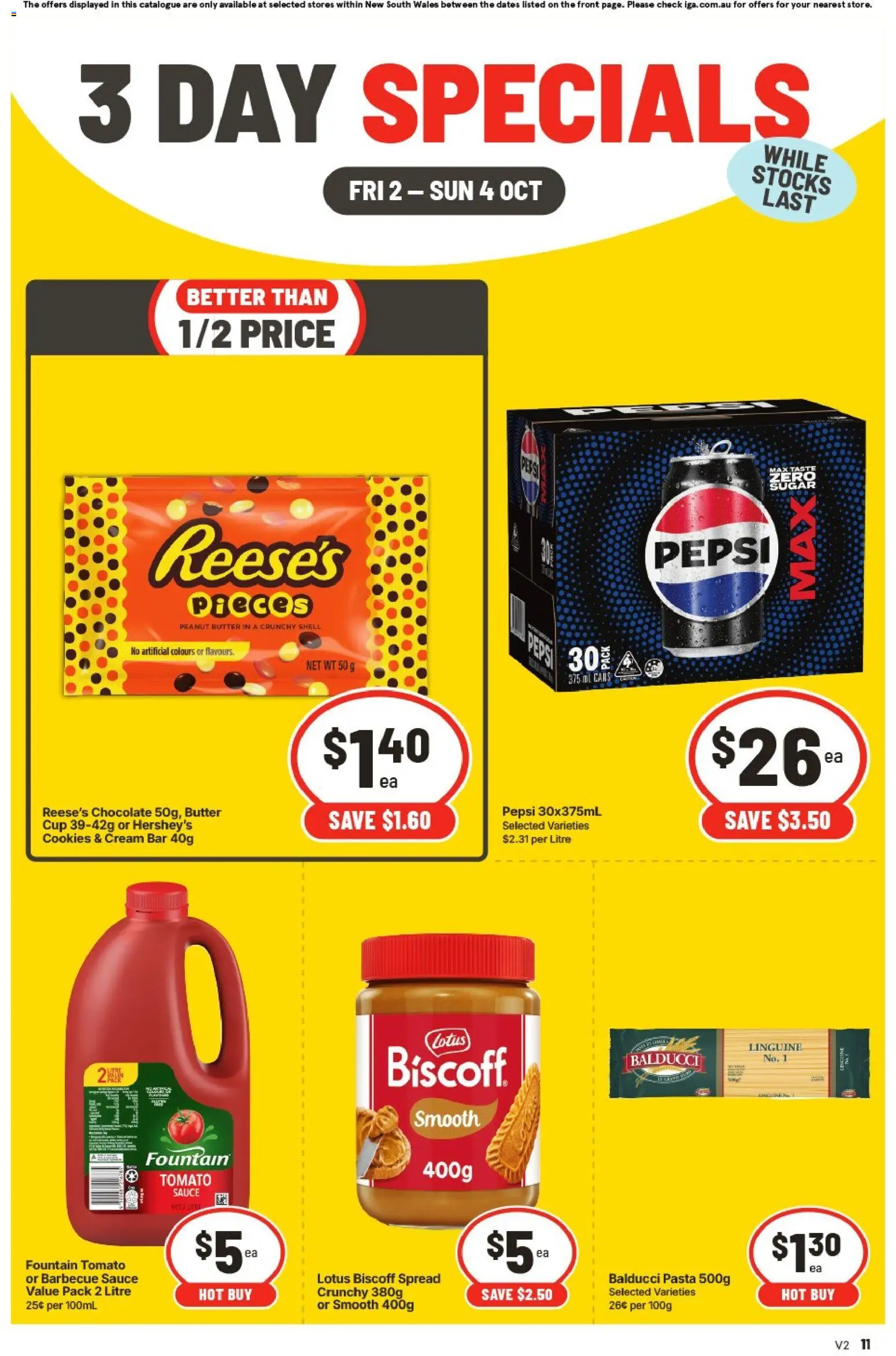 IGA catalogue - valid from 02/10/2026 | Page: 3 | Products: Cream, Fountain, Cookies, Spread