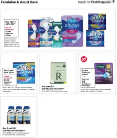 Preview of CVS Pharmacy weekly ads valid from 24.05.2026 | Page: 28 | Products: Powder, Pads, Tampons