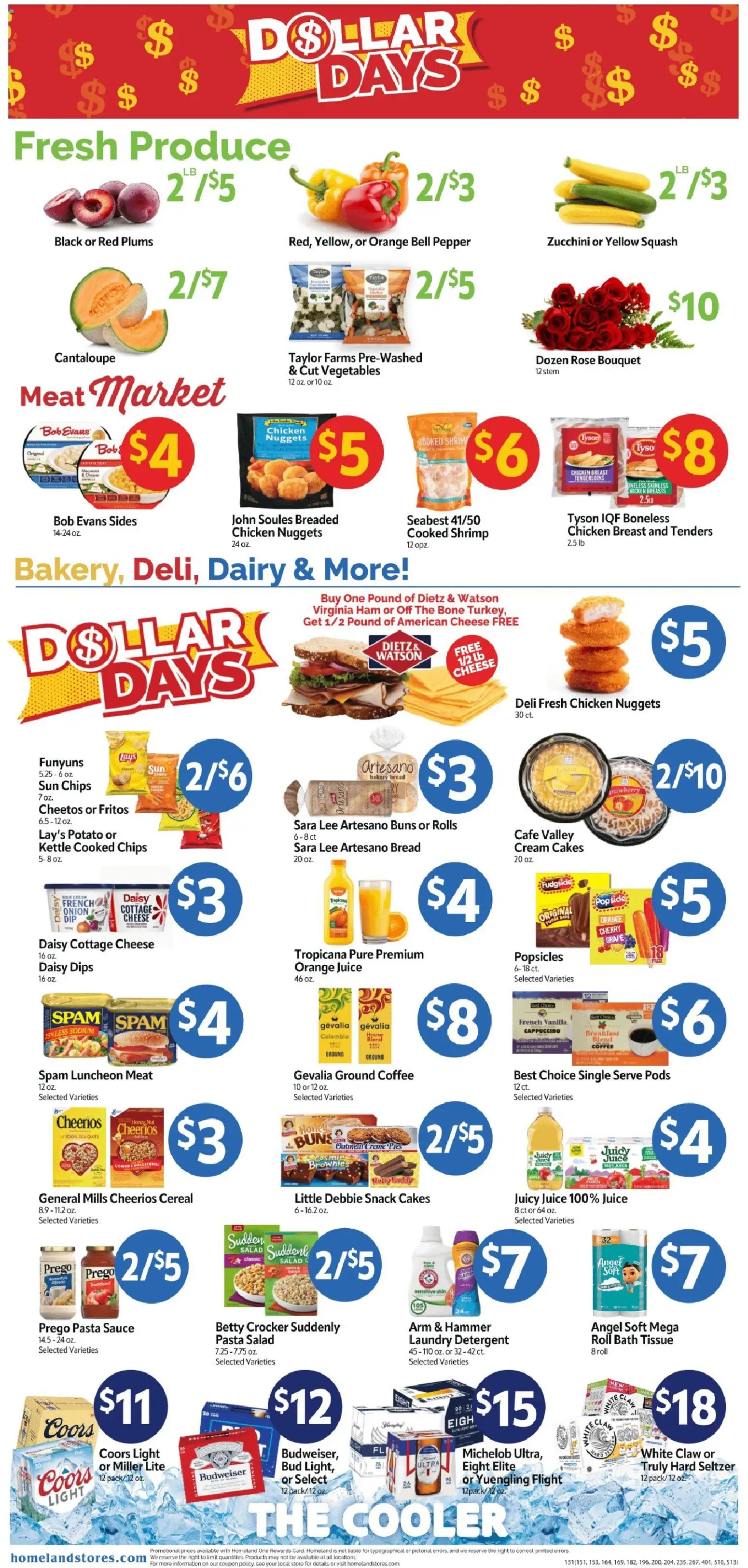 Homeland Weekly Ad - valid from 08/19/2026 | Page: 2 | Products: Bread, Coffee, Ham, Ground coffee