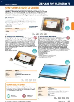 Preview of Jaycar Engineering & Scientific Catalogue 2025/2026  - valid from 09.07.2025 | Page: 141 | Products: Micro usb, Usb, Portable, Screen