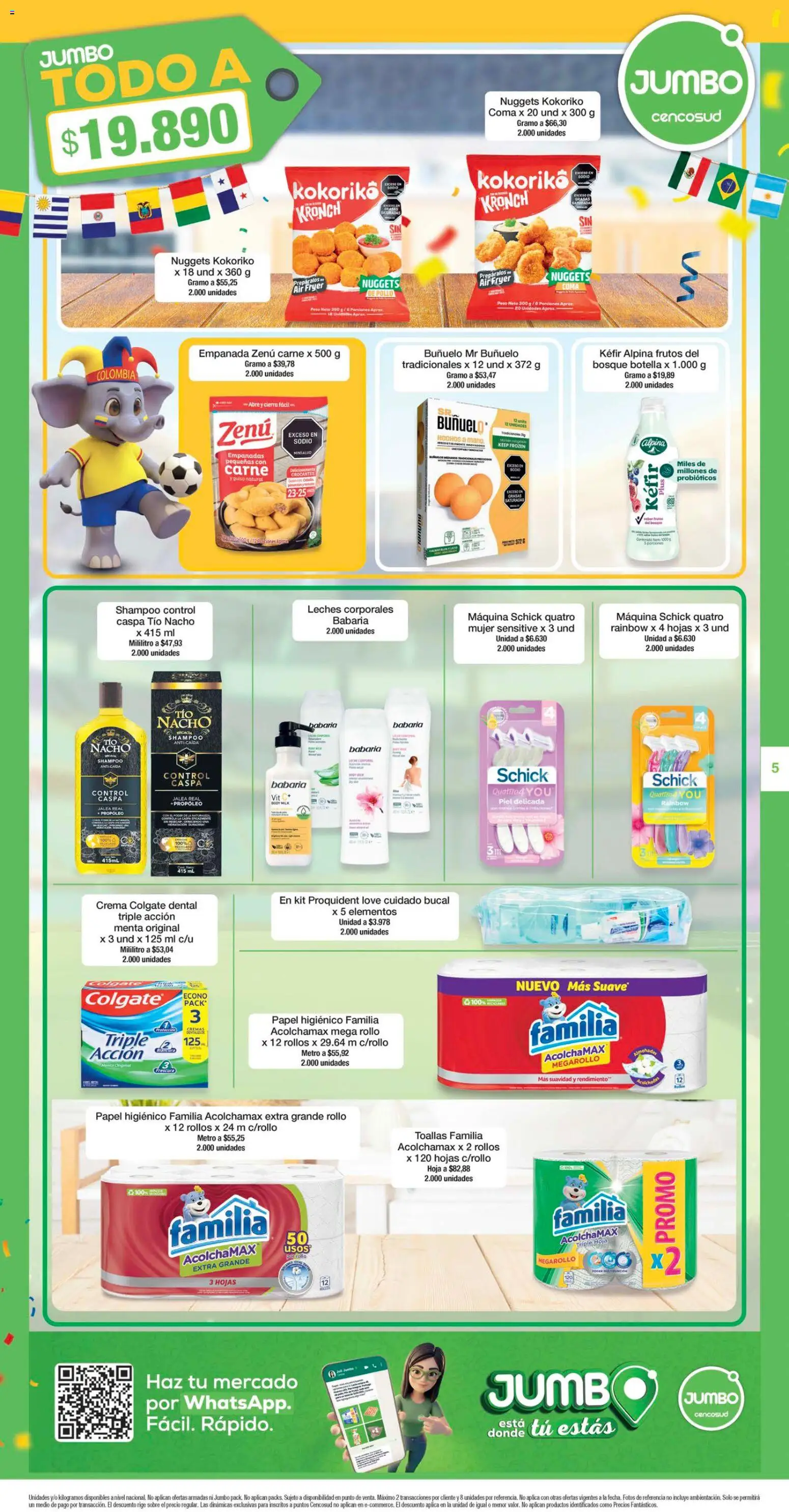 Jumbo revista - valida desde el 18.06.2026 | Página: 5 | Productos: Body, Botella, Shampoo, Papel higiénico