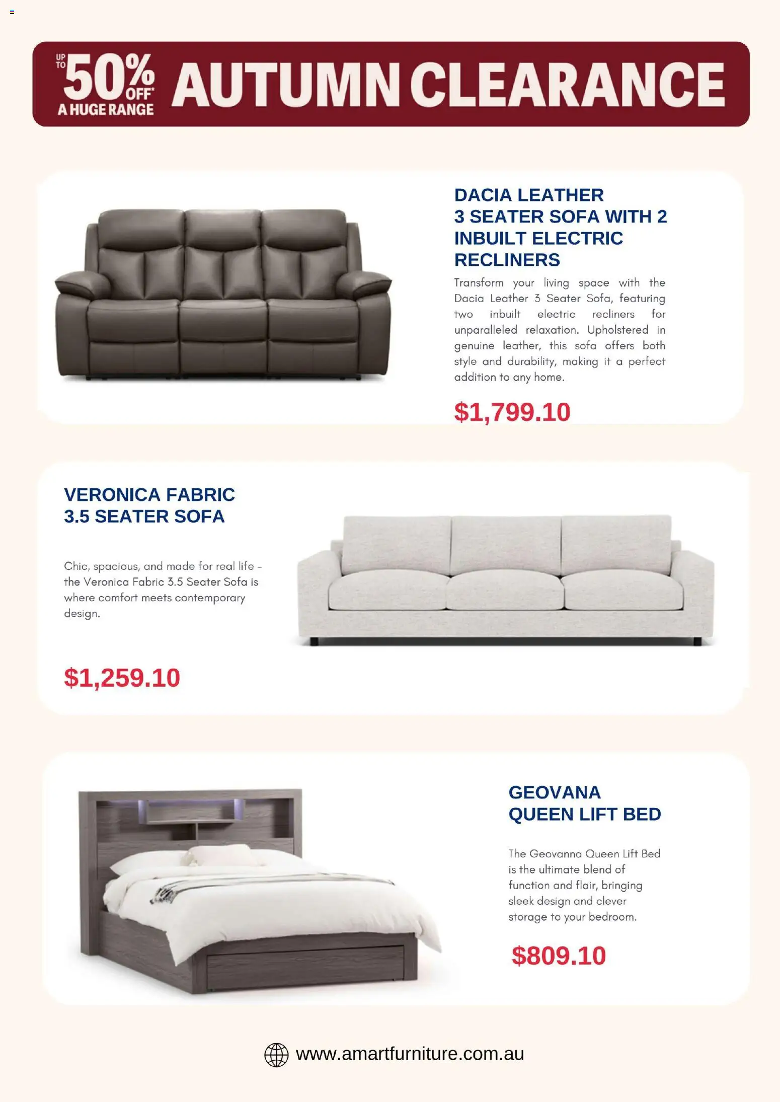 Amart Furniture catalogue - valid from 01.05.2026 | Page: 4 | Products: Sofa, Bed