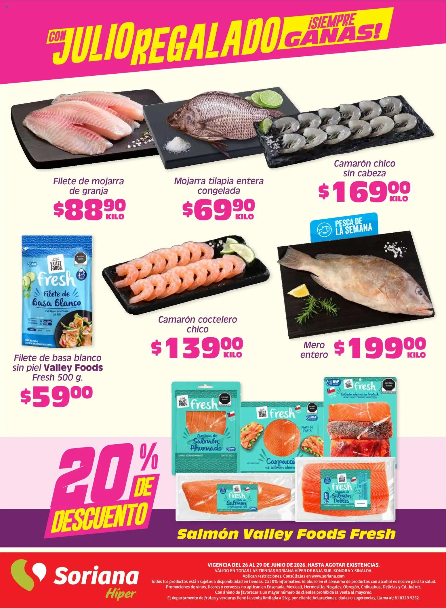Nuevas ofertas de Soriana válidas en toda la República Mexicana desde el 26/06/2026. ¡Encuentra las mejores ofertas en Soriana Fin de Semana Híper: BCS, Son y Sin! | Página: 5