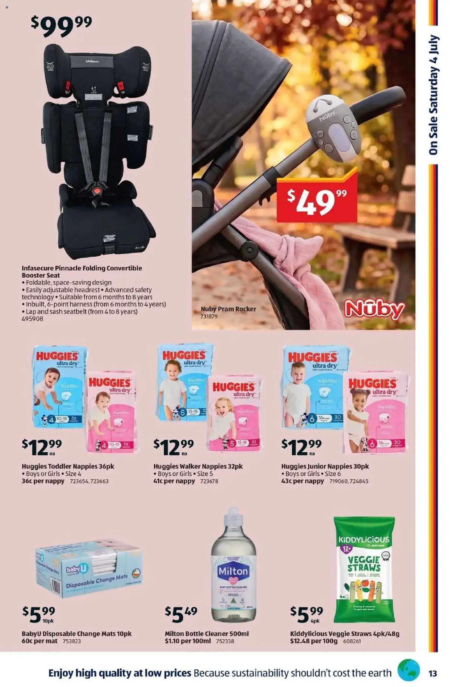 Aldi catalogue - valid from 01/07/2026 | Page: 13 | Products: Cleaner, Nappies, Straws