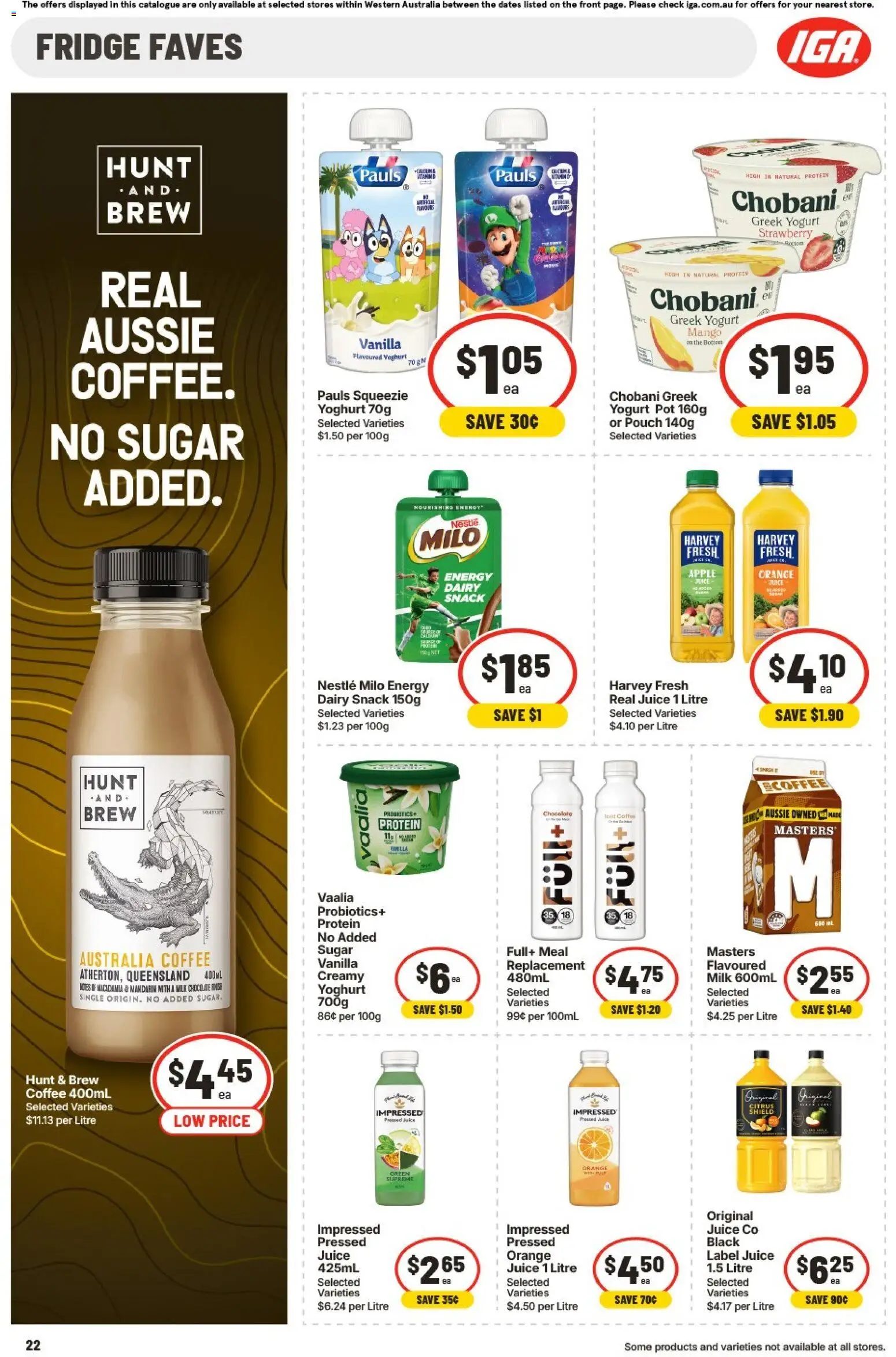 IGA catalogue - valid from 26/08/2026 | Page: 22 | Products: Dairy, Yoghurt, Chocolate, Citrus