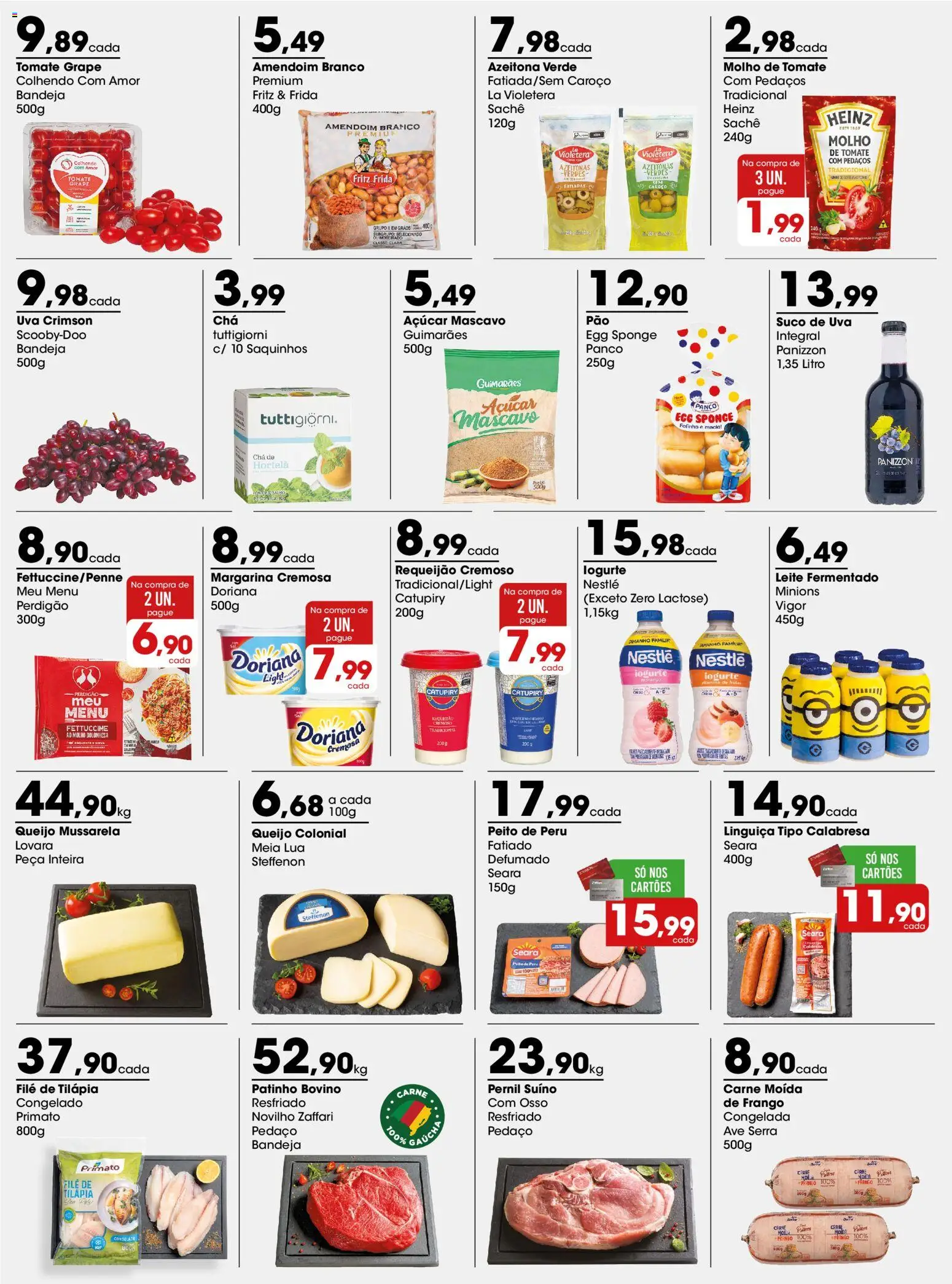 Zaffari Folheto - válido de 27/07/2026 | Página: 2 | Produtos: Linguiça, Filé de frango, Carne, Carne moída