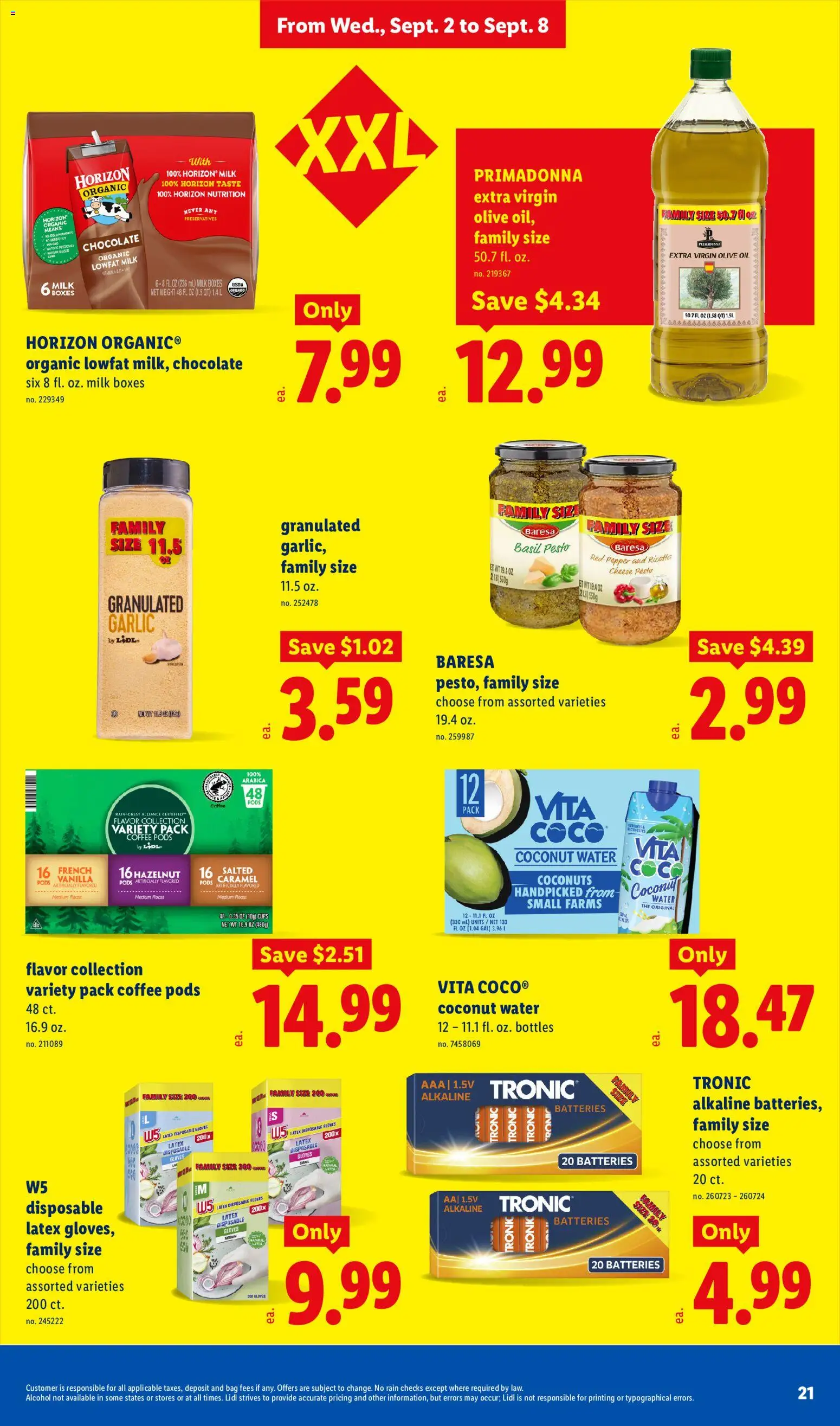 Lidl Weekly Ad - valid from 09/02/2026 | Page: 21 | Products: Milk, Cheese, Chocolate, Gloves