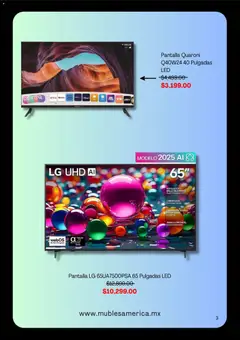 Vista previa de Muebles America catálogo, nuevo folleto de la tienda, válido en México a partir del 24/08/2026 | Página: 3 | Productos: Brillo, Video