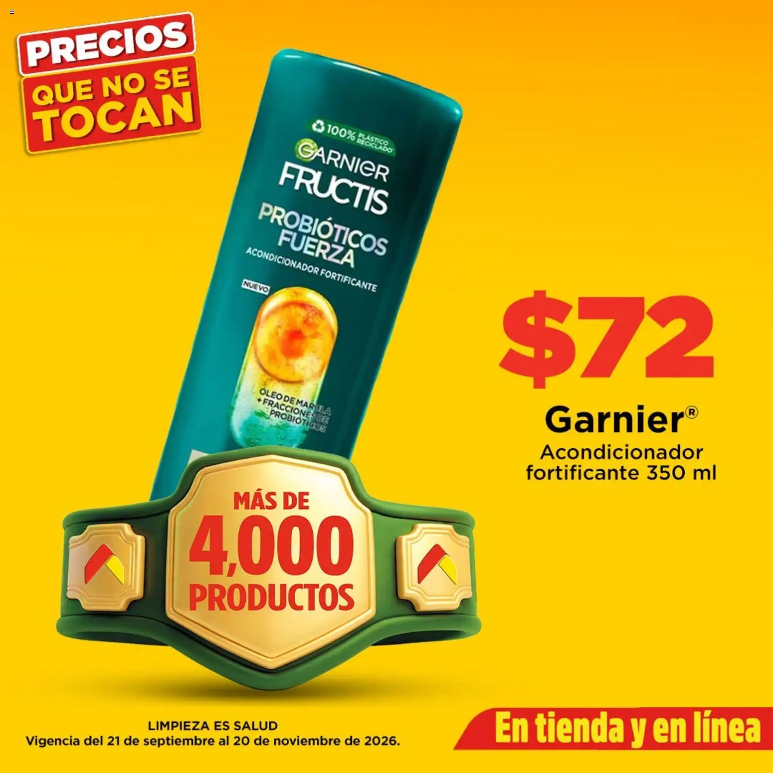 Nuevas ofertas de Bodega Aurrerá válidas en toda la República Mexicana desde el 21/09/2026. ¡Encuentra las mejores ofertas en Bodega Aurrerá folleto Los mejores para empezar el día! | Página: 4 | Productos: Probióticos, Acondicionador