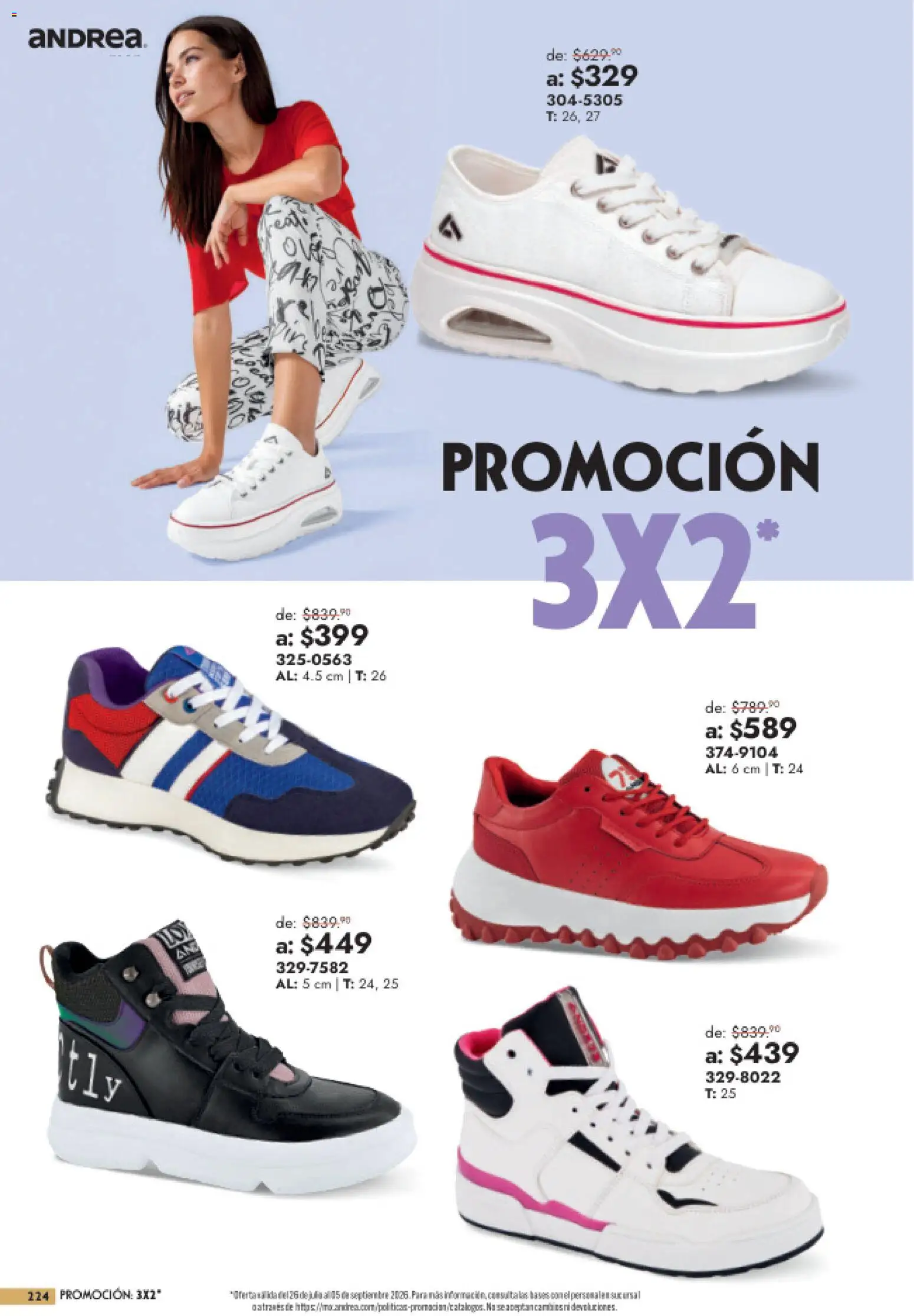 Nuevas ofertas de Andrea válidas en toda la República Mexicana desde el 26/07/2026. ¡Encuentra las mejores ofertas en Andrea catálogo Outlet! | Página: 224