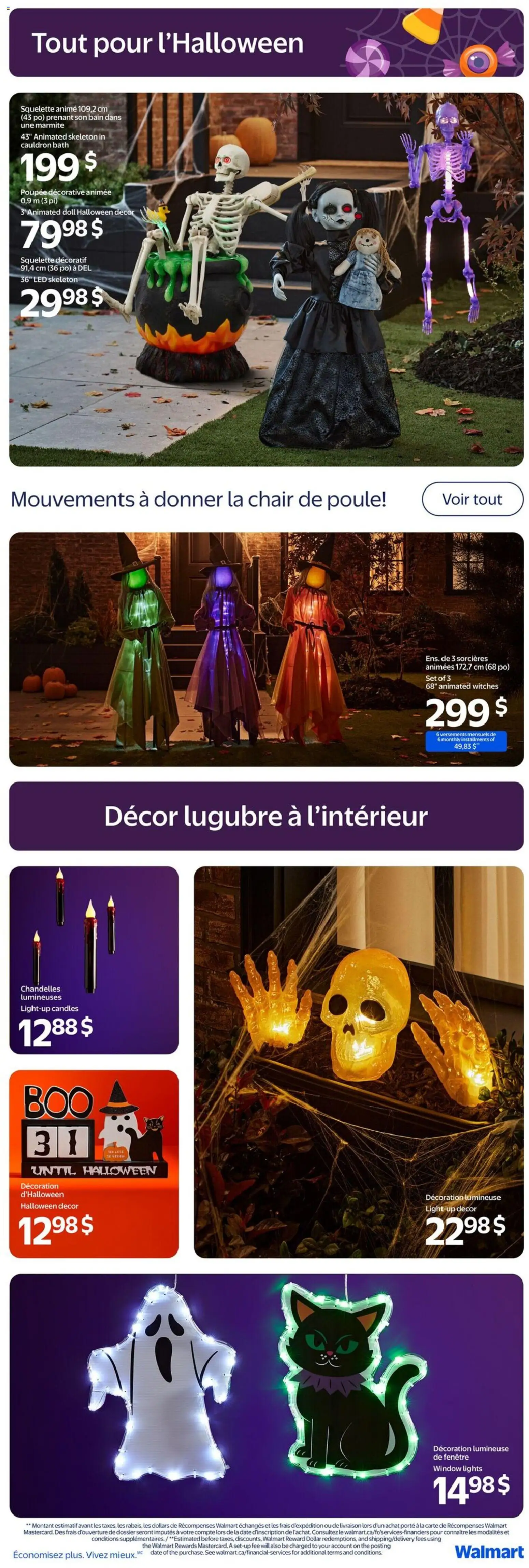 Walmart flyer valid from Oct 1, 2026 | Page: 6 | Products: Chair, Bath, Decoration, Candles