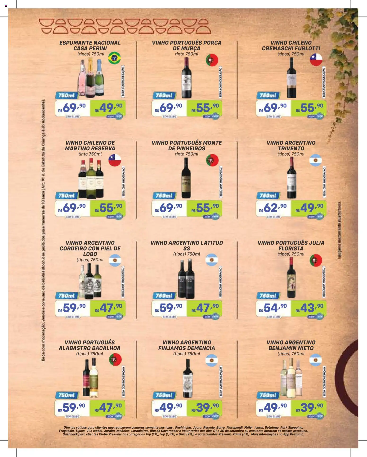 Prezunic Folheto - válido de 01/09/2026 | Página: 5 | Produtos: Espumante, Bebidas, Cordeiro, Vinho