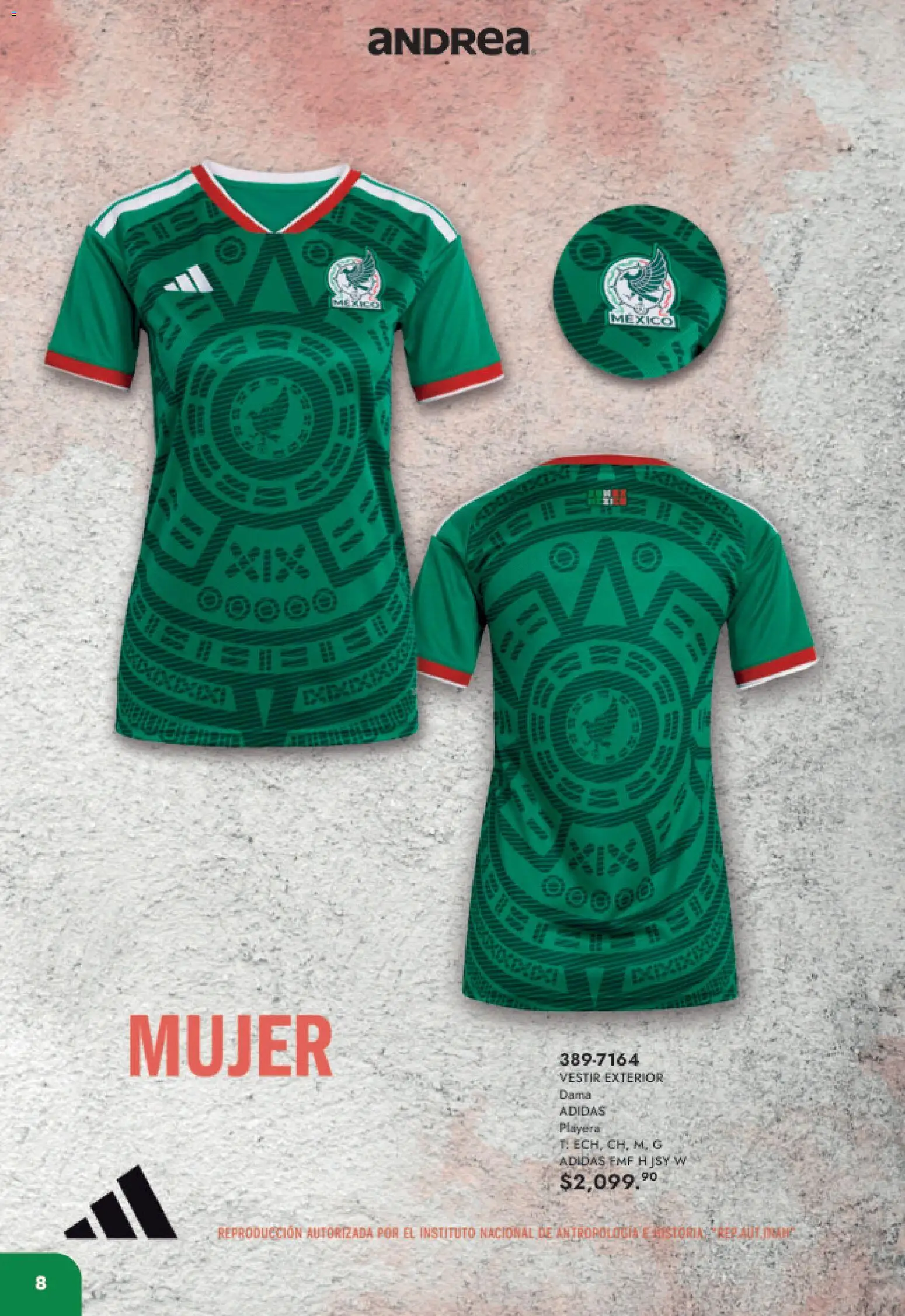 Nuevas ofertas de Andrea válidas en toda la República Mexicana desde el 17.05.2026. ¡Encuentra las mejores ofertas en Andrea catálogo Listos para ganar! | Página: 8 | Productos: Playera