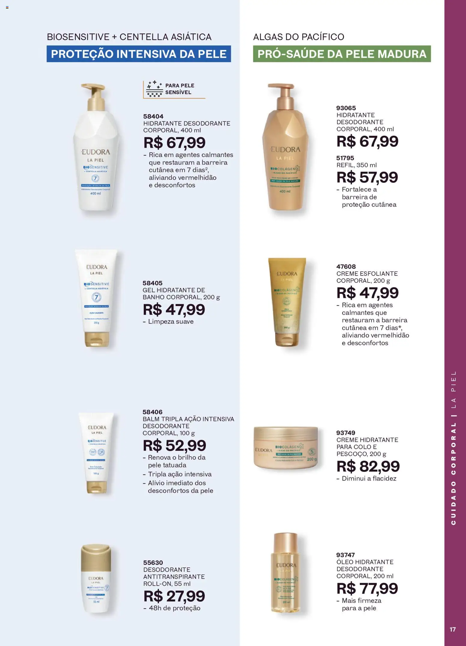 Eudora Folheto - válido de 16/09/2026 | Página: 20 | Produtos: Desodorante, Óleo, Creme hidratante, Creme