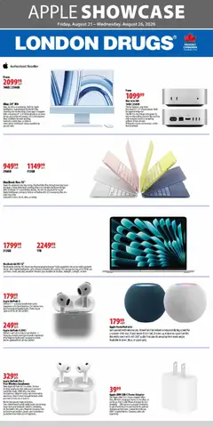 Preview of London Drugs flyer - Apple Showcase from shop London Drugs valid from Aug 21, 2026