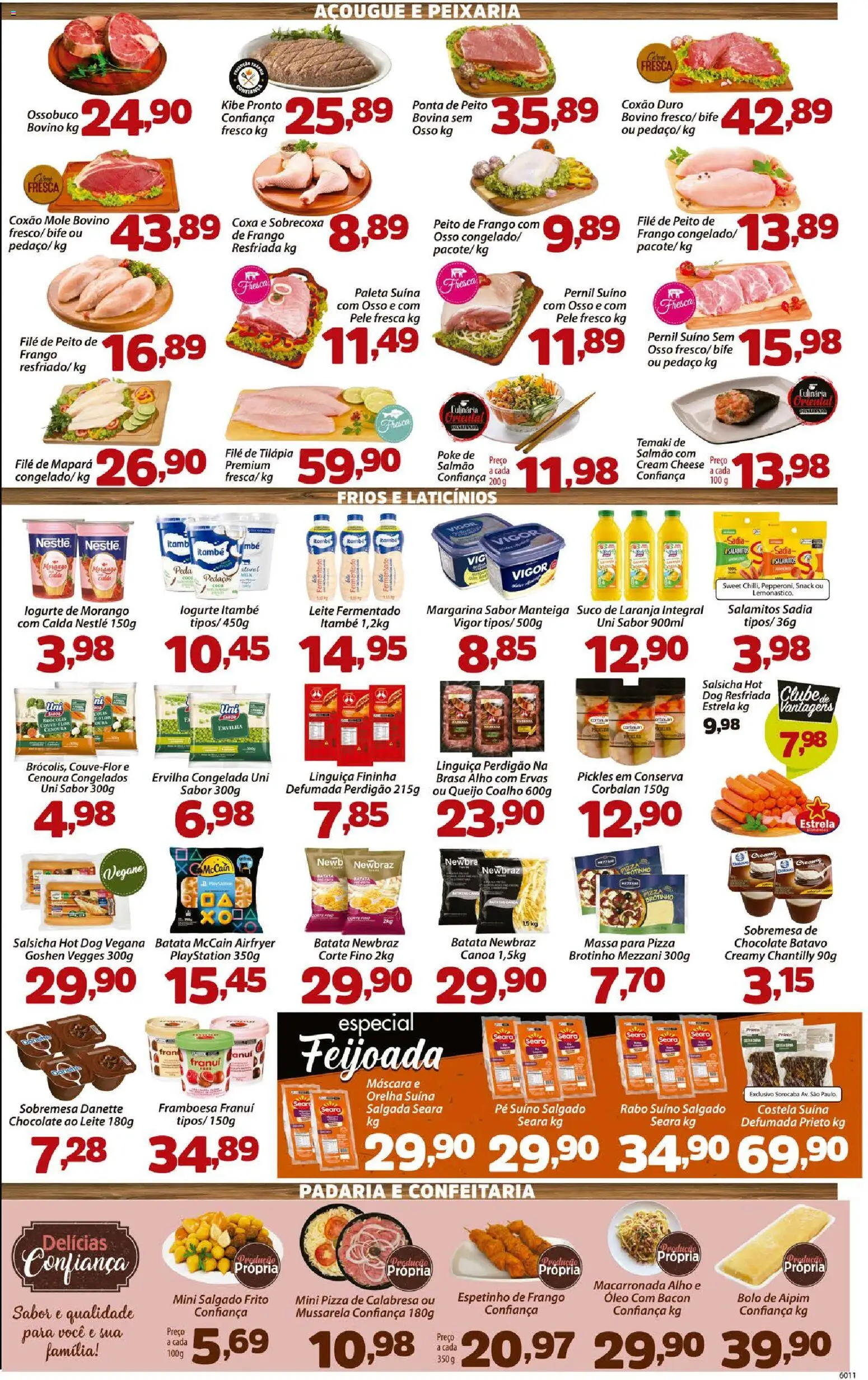 Confiança Folheto - válido de 19.05.2026 | Página: 3 | Produtos: Salmão, Linguiça, Pizza, Brócolis