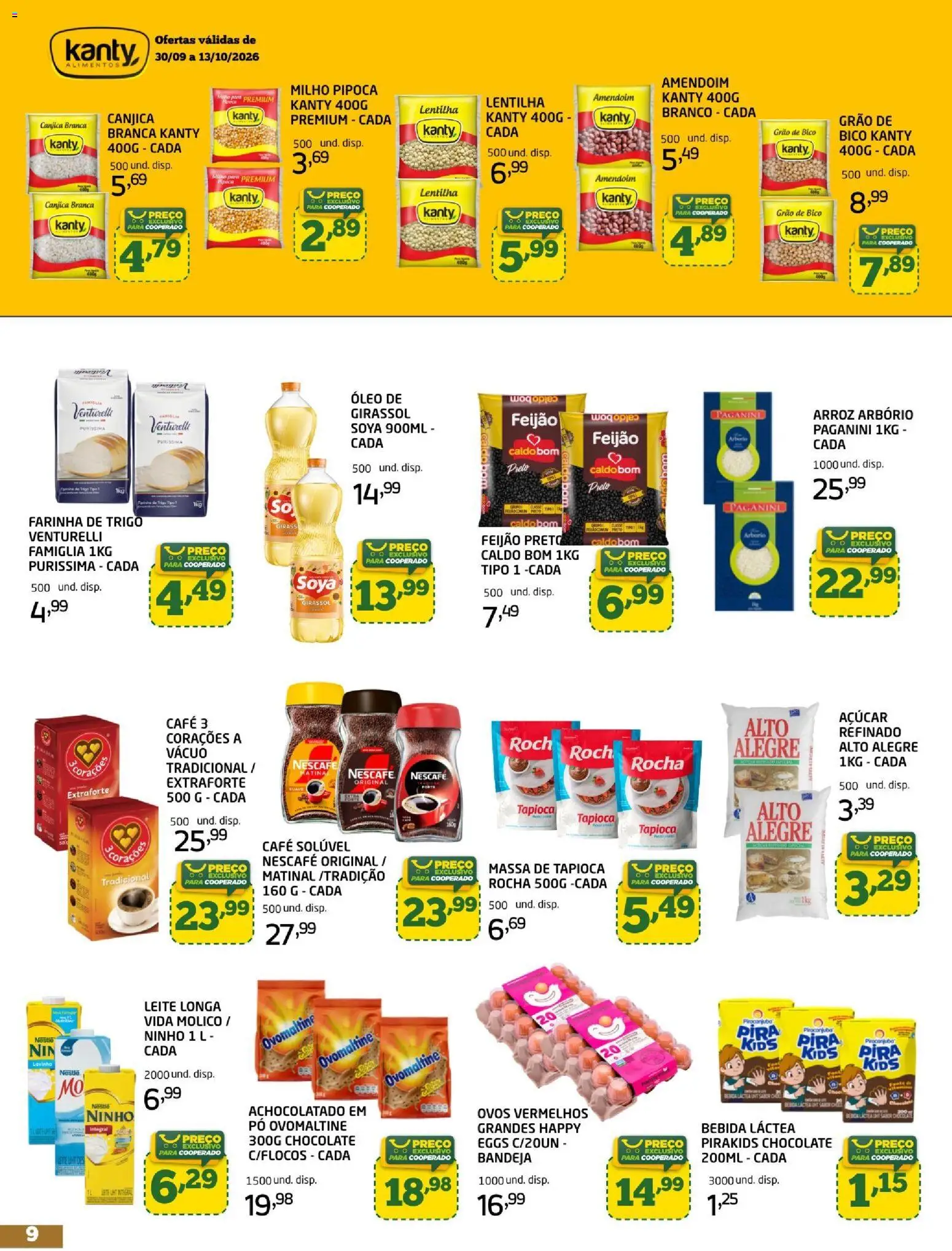 Cooper Folheto - válido de 30/09/2026 | Página: 9 | Produtos: Pó, Ovos, Café, Açúcar