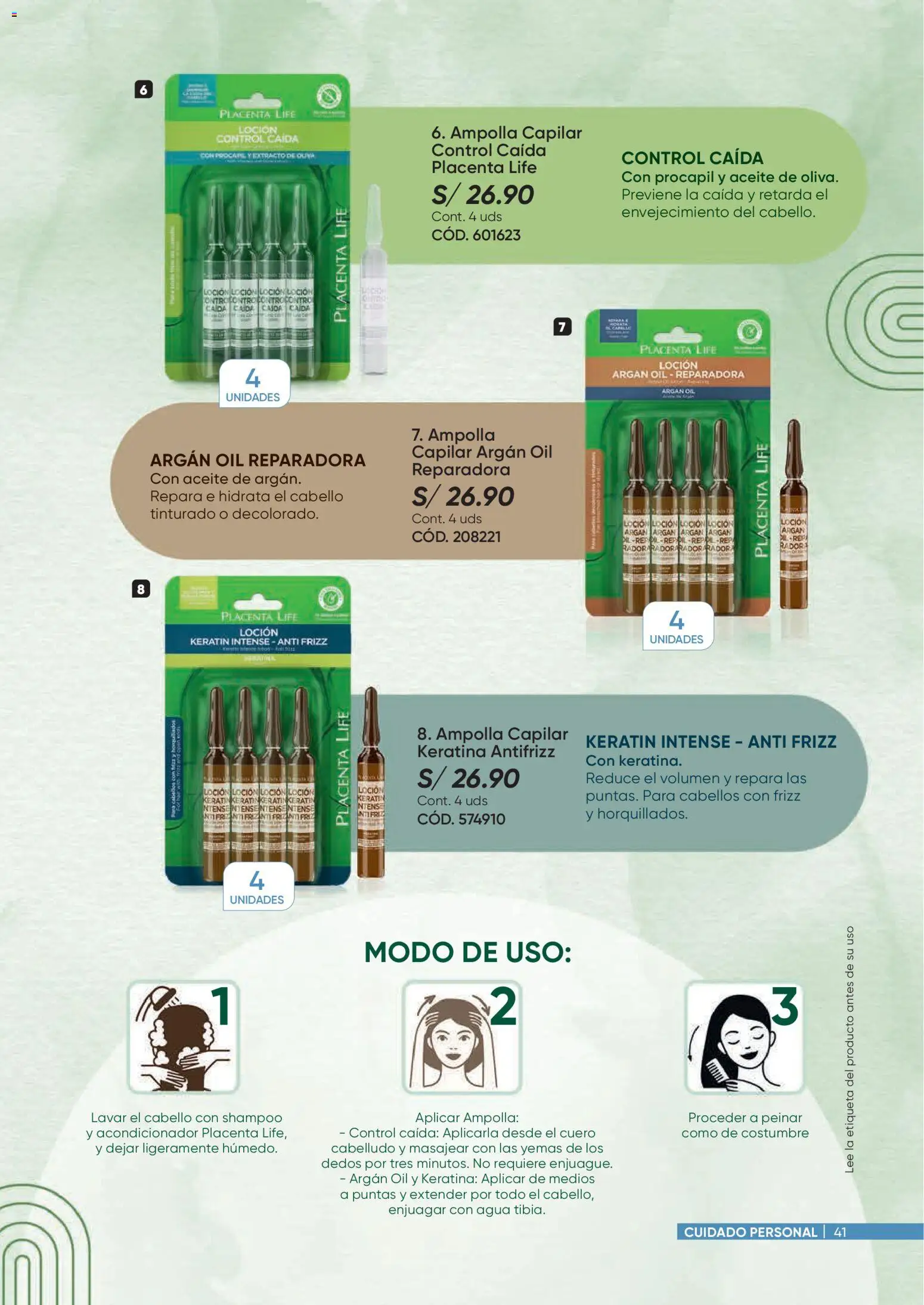 Catálogo Azzorti válido desde 09/03/2026 | Página: 41 | Productos: Shampoo, Acondicionador, Aceite, Agua
