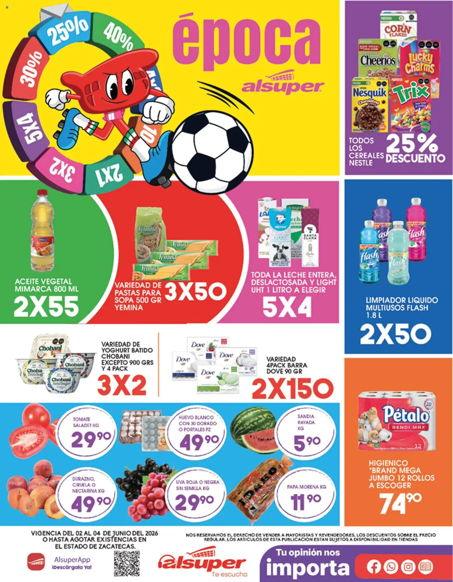 Nuevas ofertas de Alsuper válidas en toda la República Mexicana desde el 02.06.2026. ¡Encuentra las mejores ofertas en Alsuper folleto Zacatecas! | Página: 1