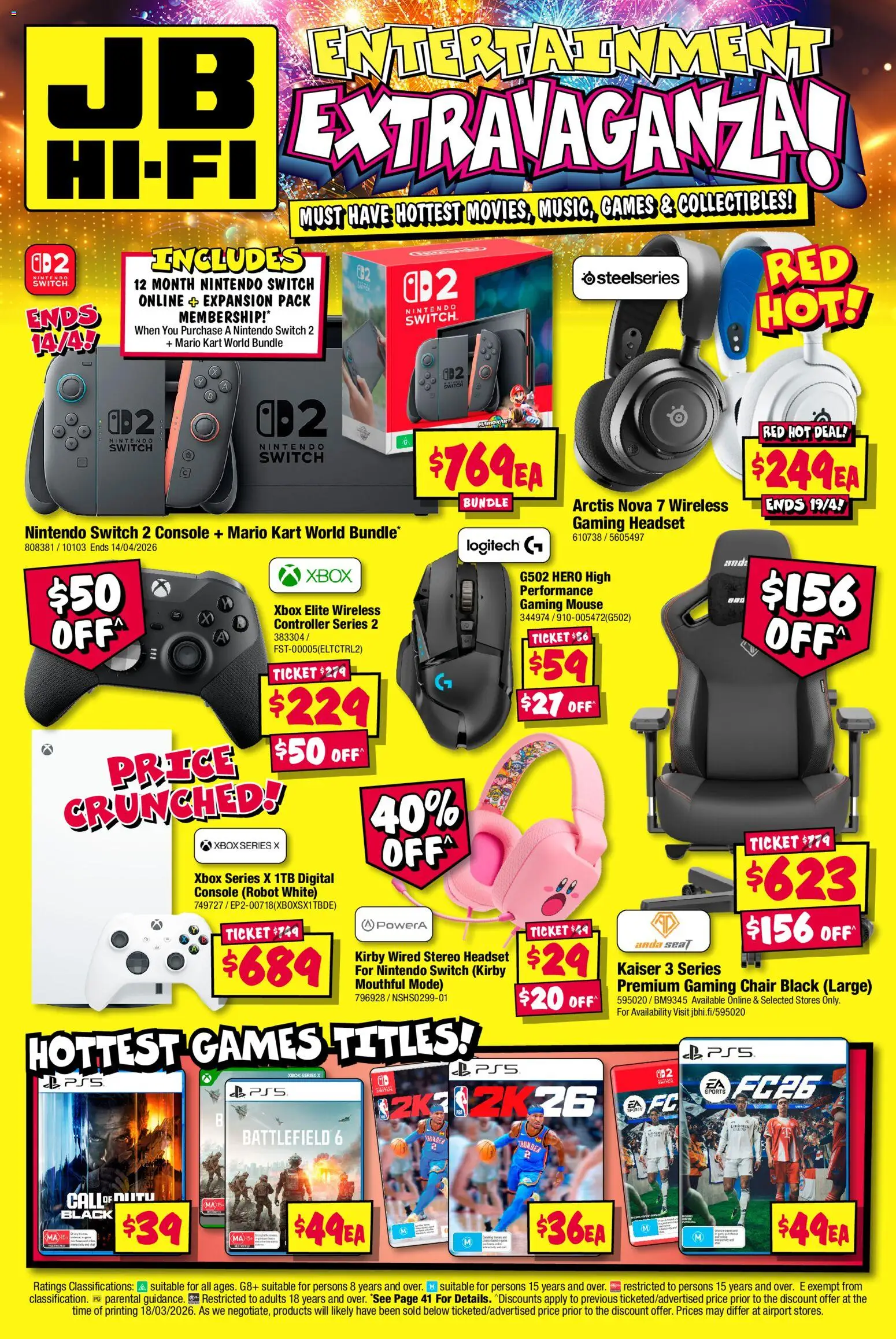 JB Hi-Fi catalogue - valid from 30/03/2026 | Page: 44 | Products: Controller, Headset, Stereo, Robot