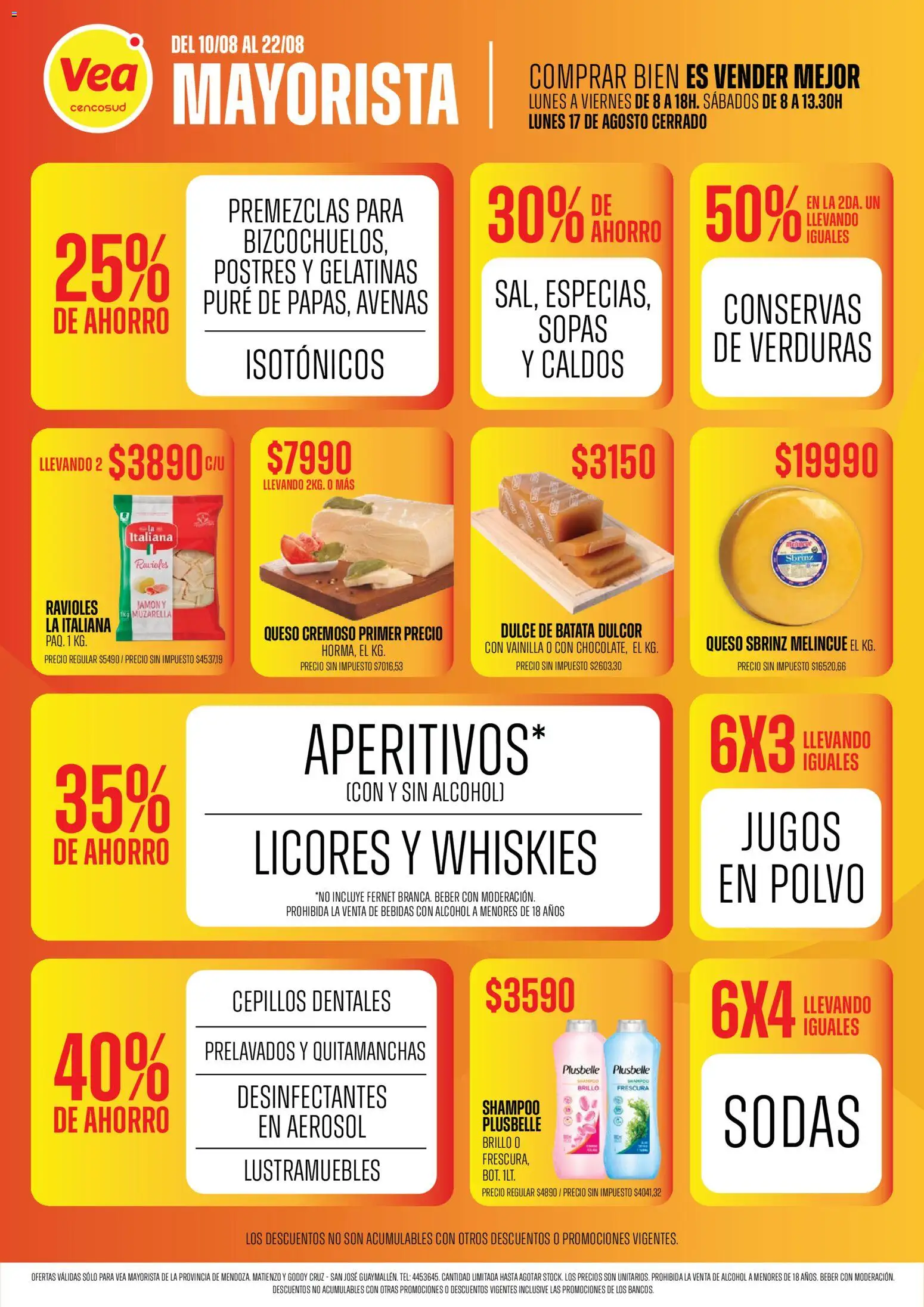 Vea - Vea mayorista de Mendoza │ válido desde el 10/08/2026 | Página: 2 | Productos: Lustramuebles, Polvo, Verduras, Ravioles