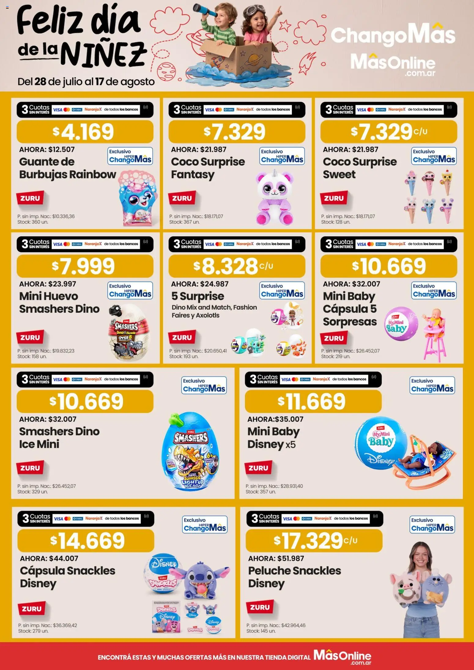 Changomas Feliz dia de la Niňez │ válido desde el 28/07/2026 | Página: 6 | Productos: Guante, Huevo